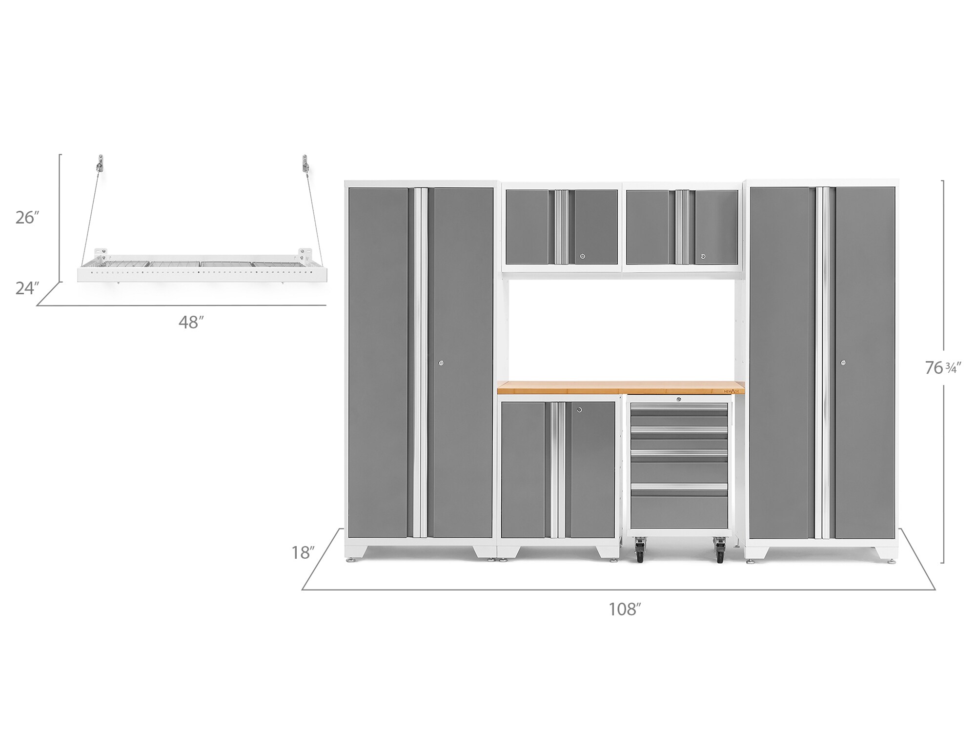 NewAge Products 54879 Garage-Storage-Systems - View #2