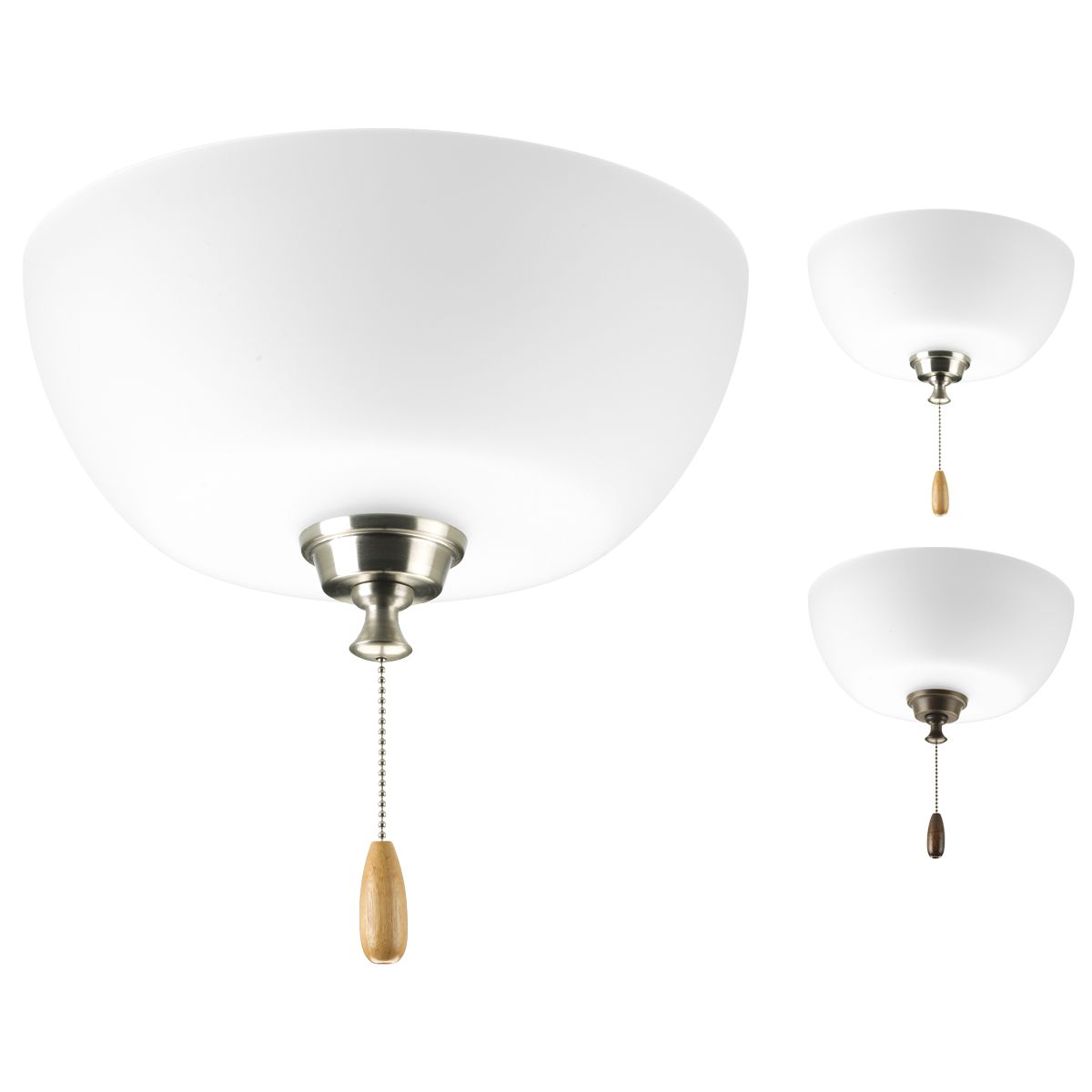 Progress Lighting P2649-01WB Wisten 12.75-in 2-Light Multiple Colors/Finishes LED Ceiling Fan Light Kit ENERGY STAR