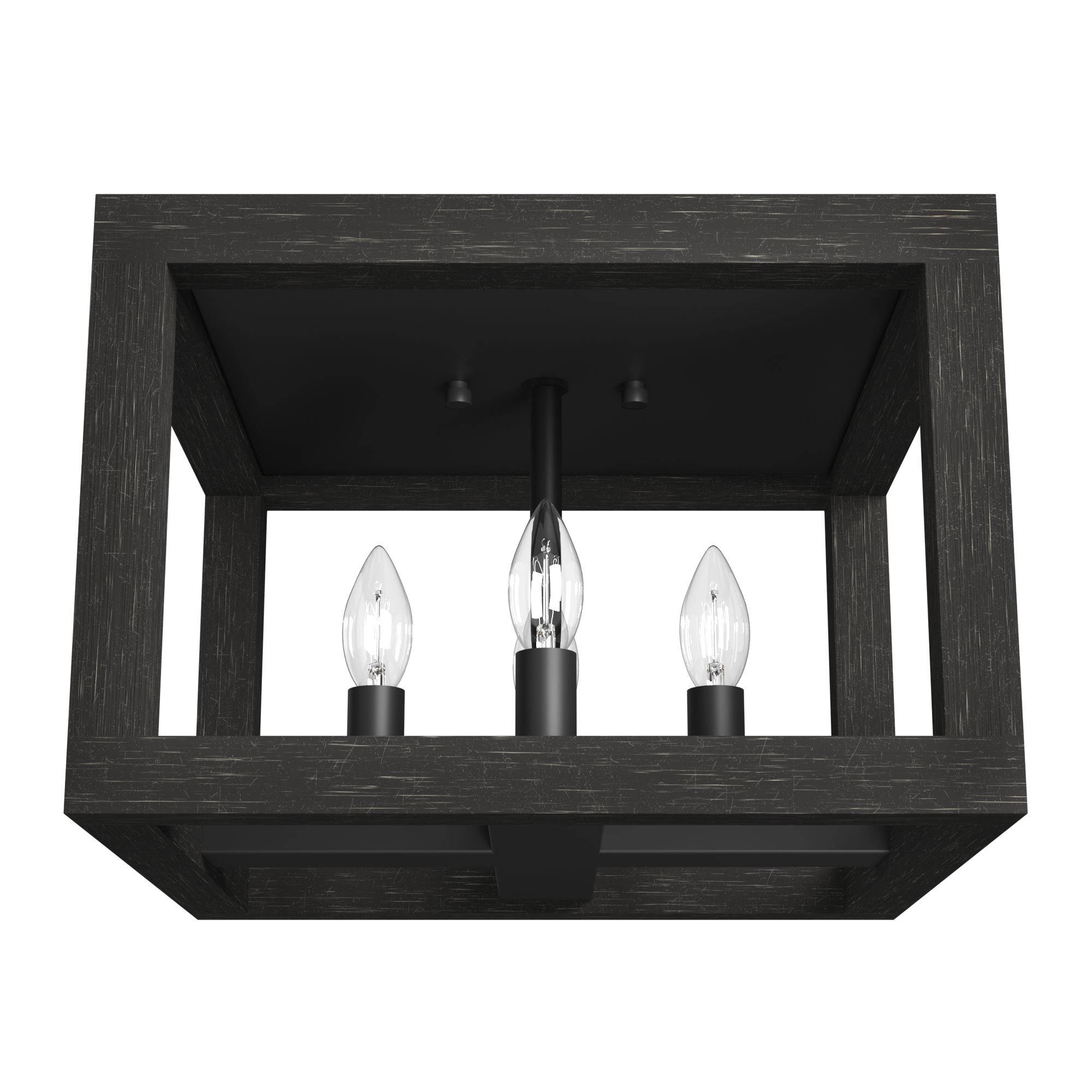 Squire Manor Matte Black 12'' Aluminum LED Flush Mount Ceiling Light