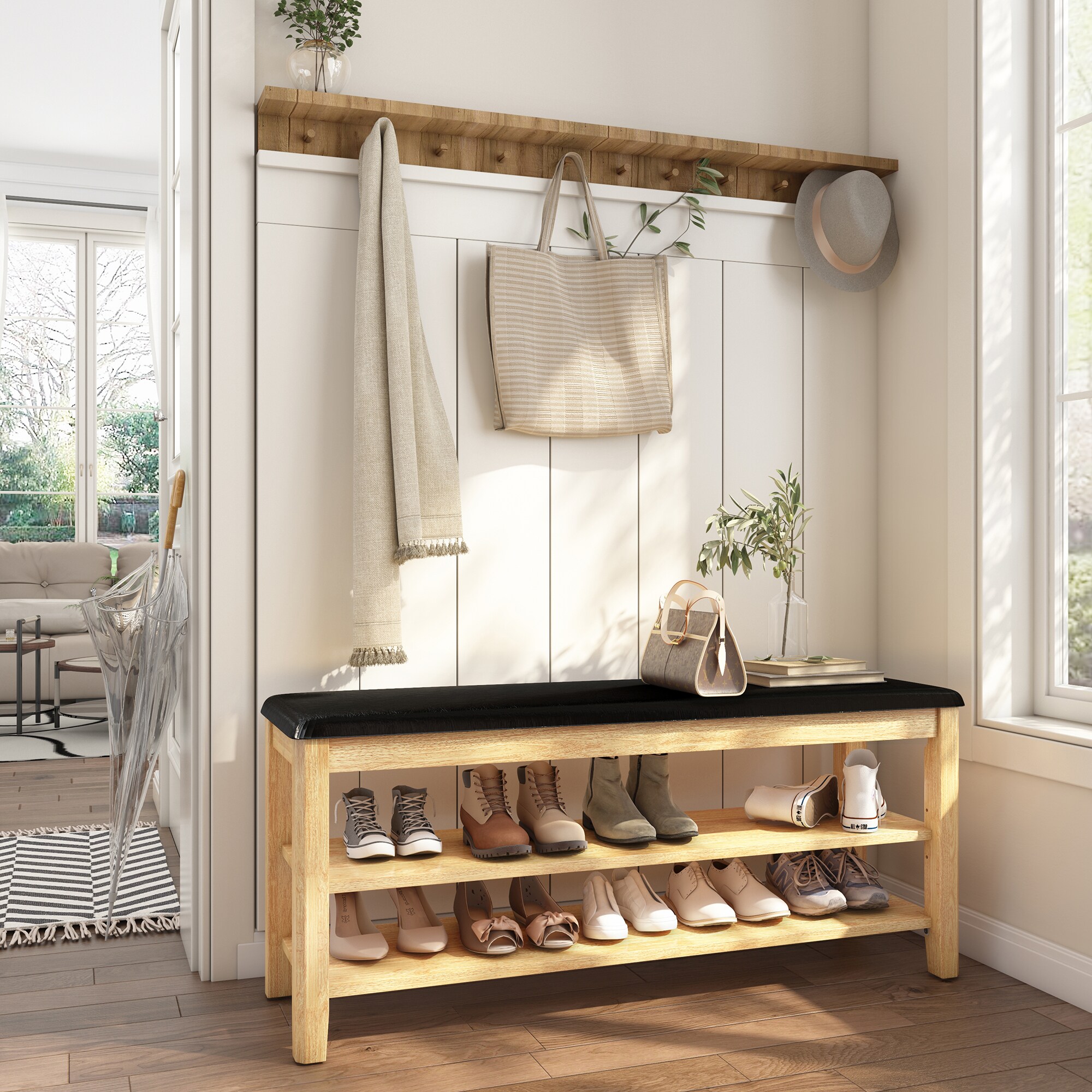 FurniFusion SF-R-XD-BK Shoe-Racks - View #3