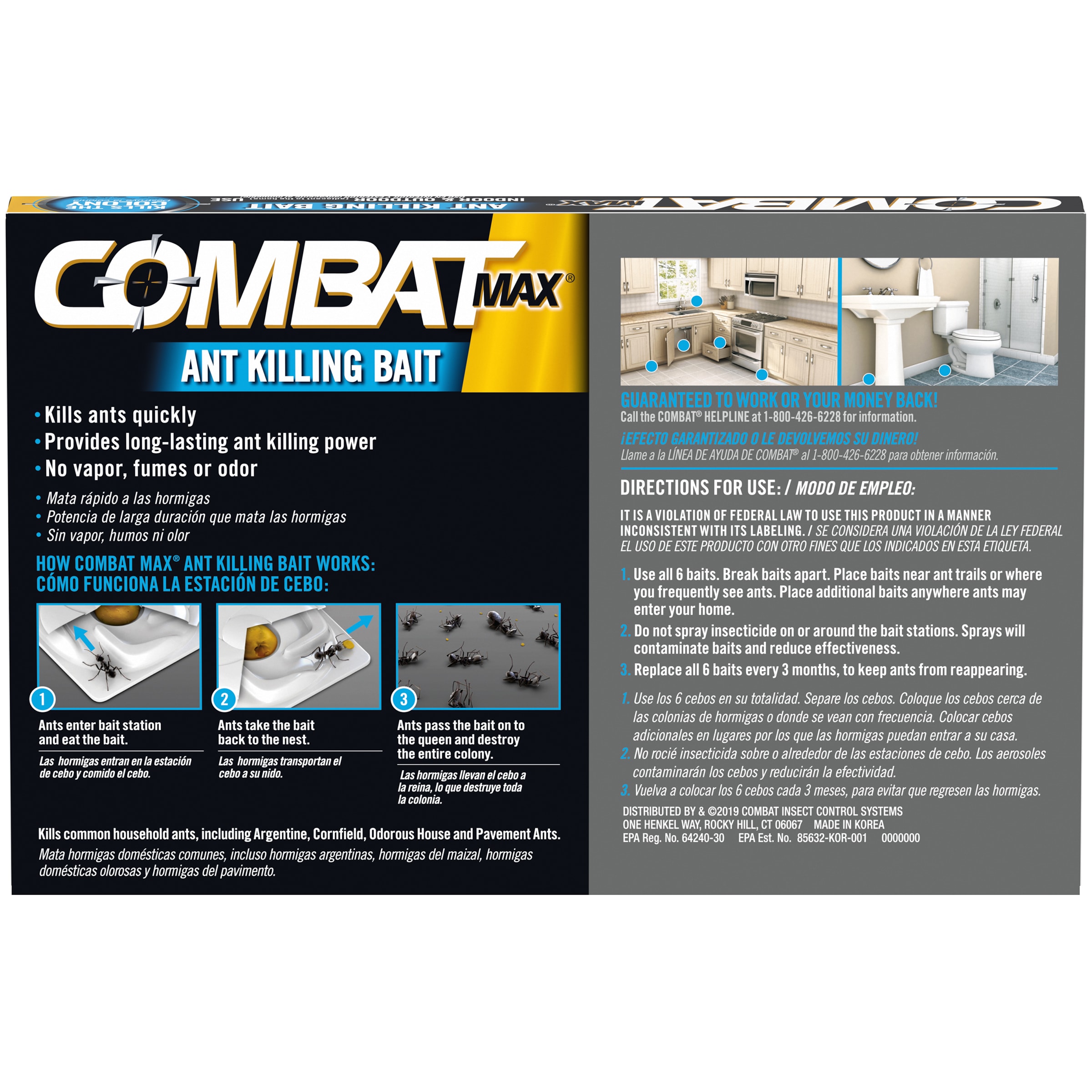 Combat 6-Count Ant Bait Station (6-Pack) in the Pesticides department at