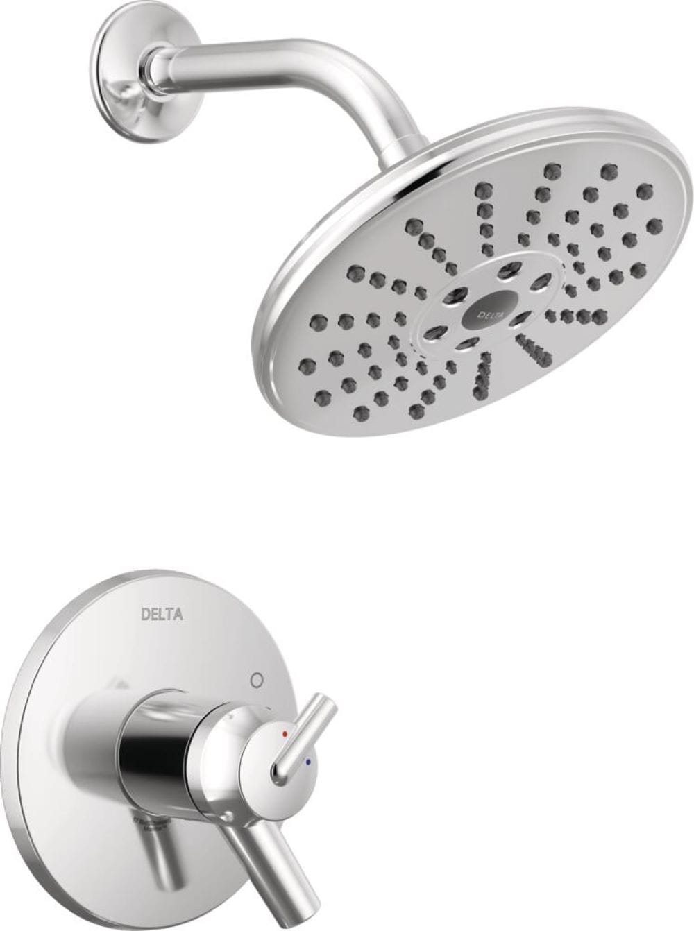 Delta T17T259-H2O Trinsic Chrome 2-handle Single function 7.625-in Round Shower Faucet