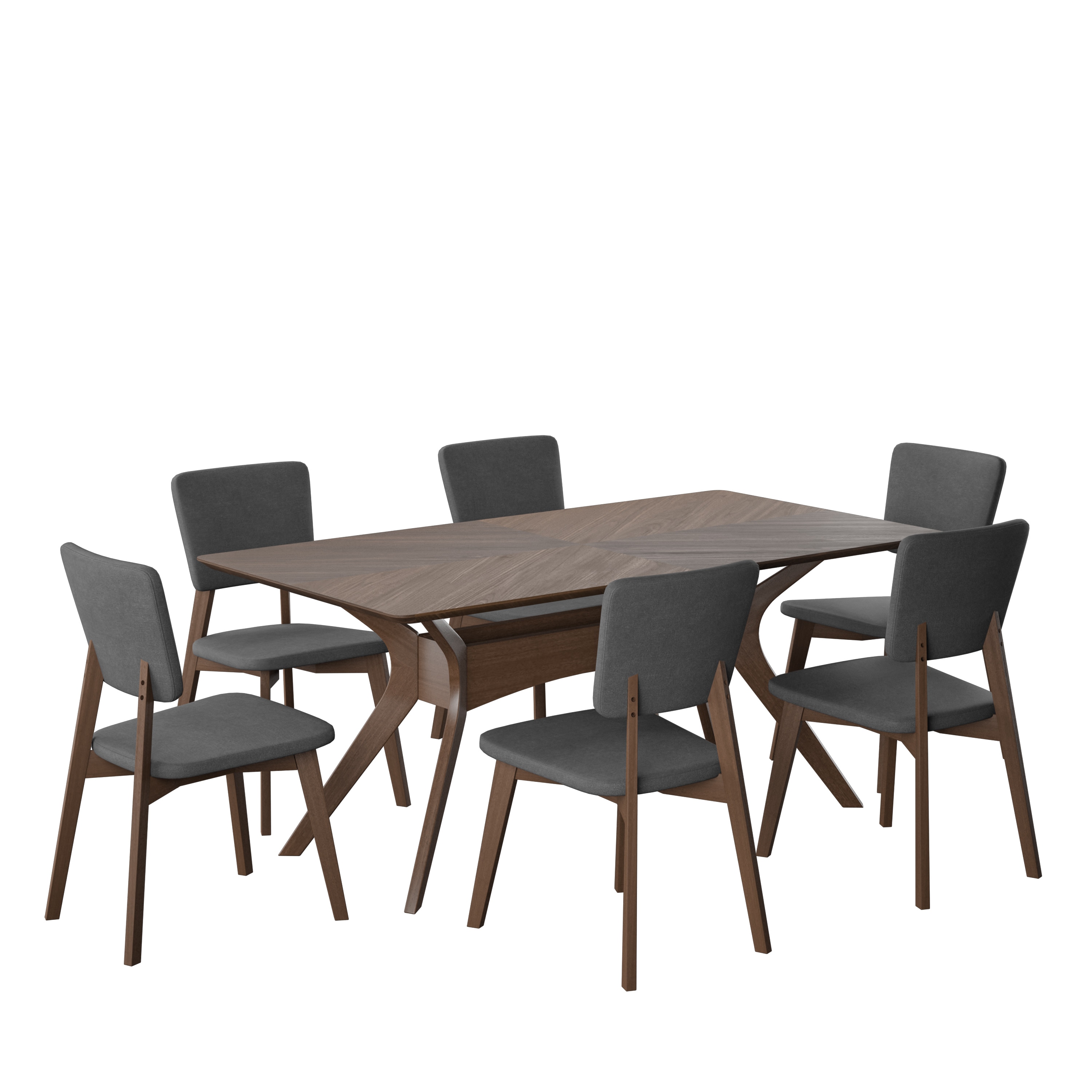 Amazonia Modern Woven Walnut Living Room Set #LWSXDIX6LAGIRWL