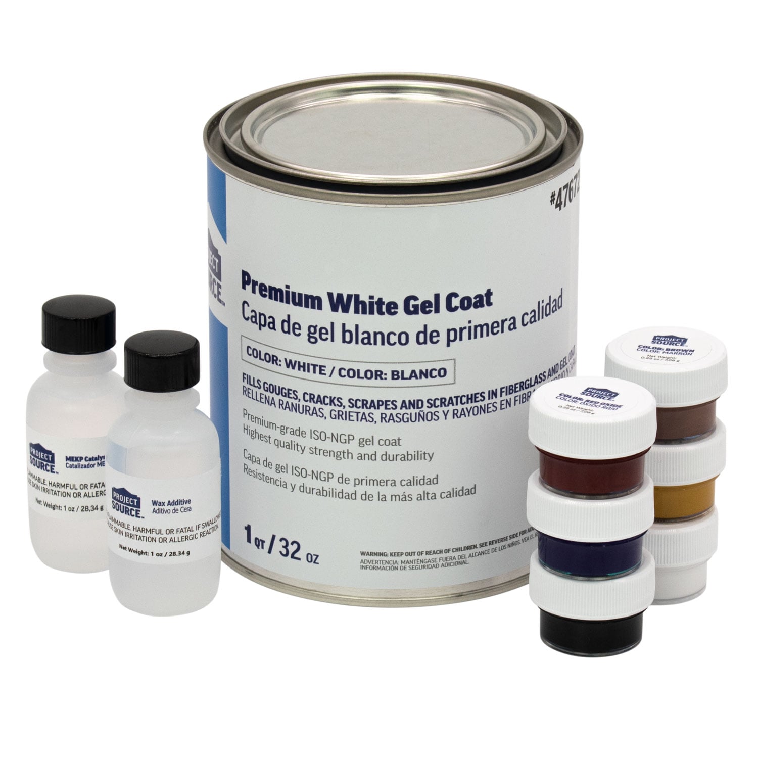 Project Source 1-Quart White Gel Coat Multi-Surface Repair Kit | 9002
