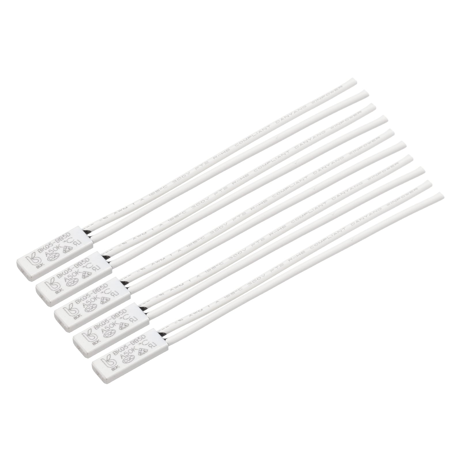 Unique Bargains 5pcs KSD9700 Thermostat NO Temperature Control Switch 50C N.O 2A Plastic Bimetal Normally Open Thermal Protector Thermal Switch #S26042800UX3119