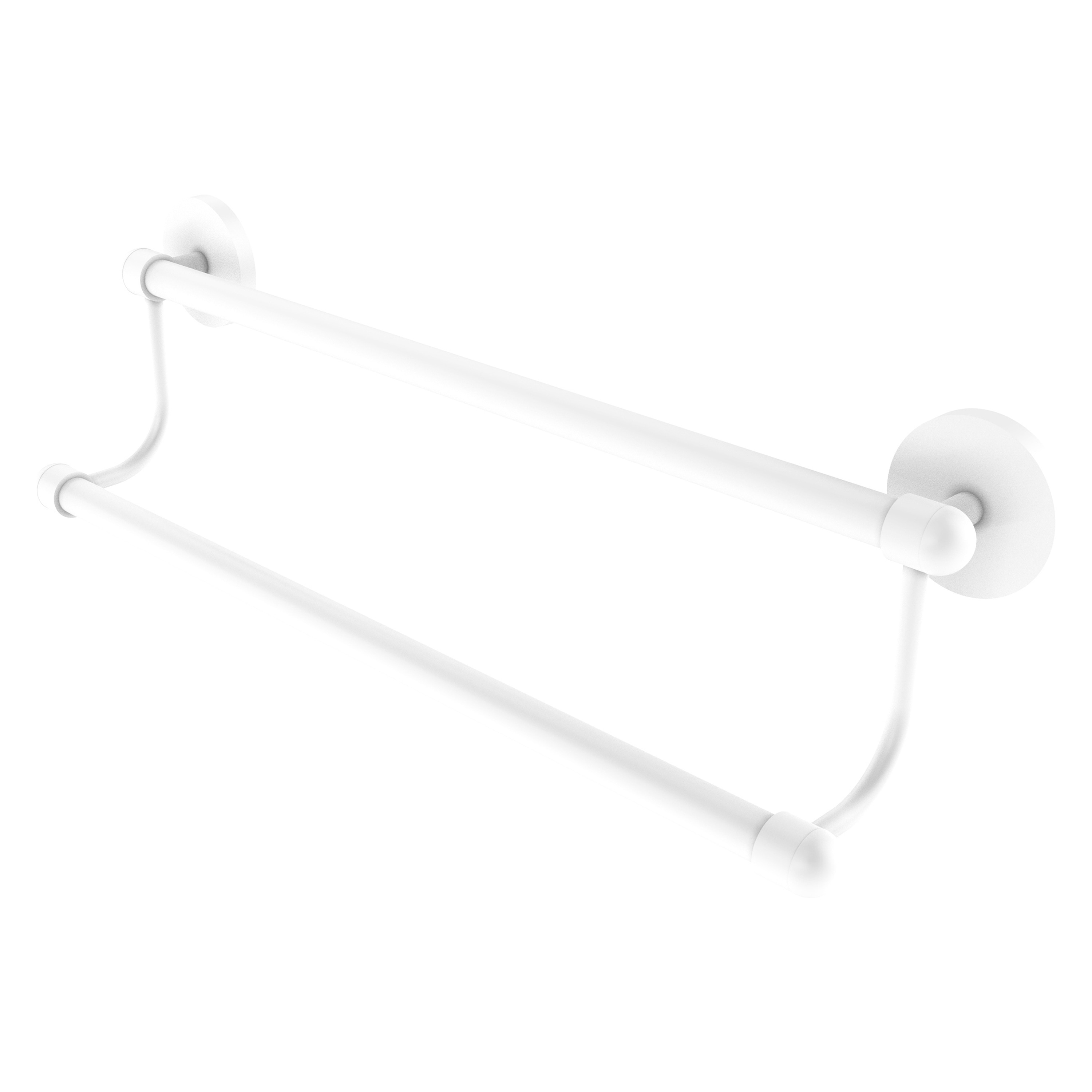 Allied Brass TA-72/30-WHM Tango 30-in double Matte White Wall mount Double Towel Bar
