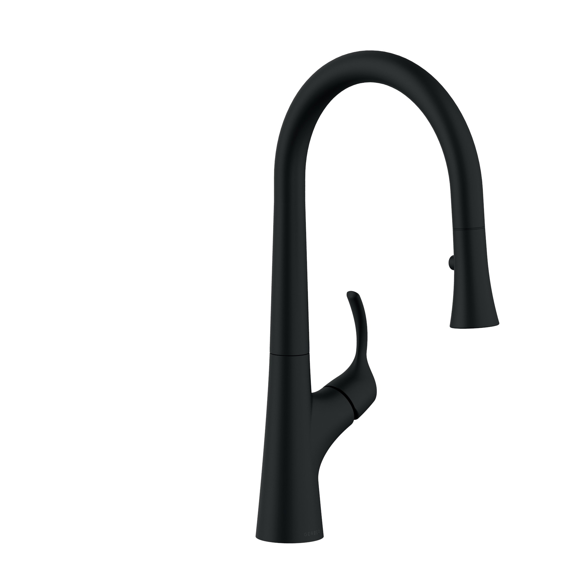Gerber D454422BS Satin Black Single Handle Deck-mount Handle Residential Pull-down Kitchen Faucet with Sprayer