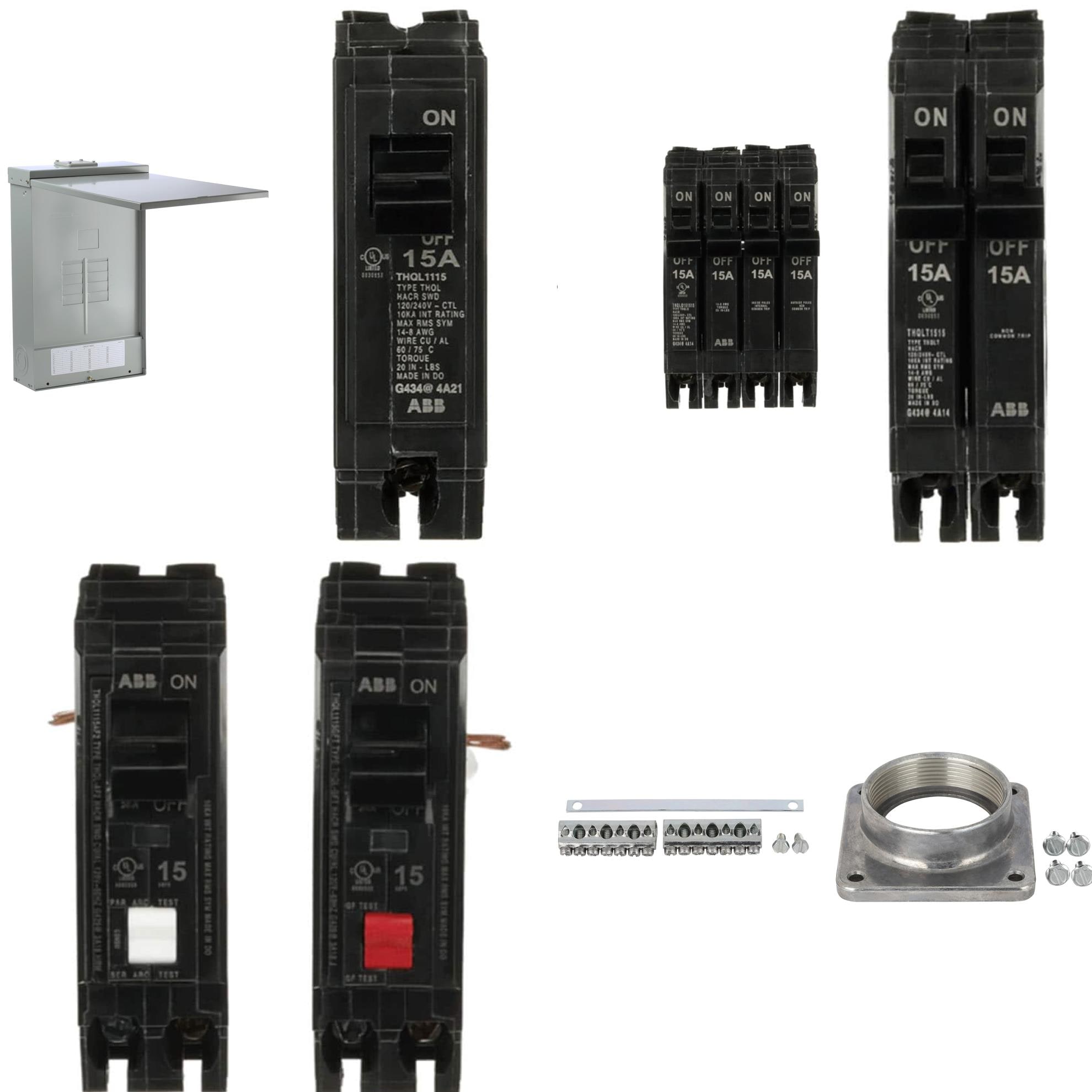 ABB  ReliaHome T-Series 125 -Amp 8 -Spaces 16 -Circuit Outdoor Convertible Main Lug Load Center and Accessories Collection