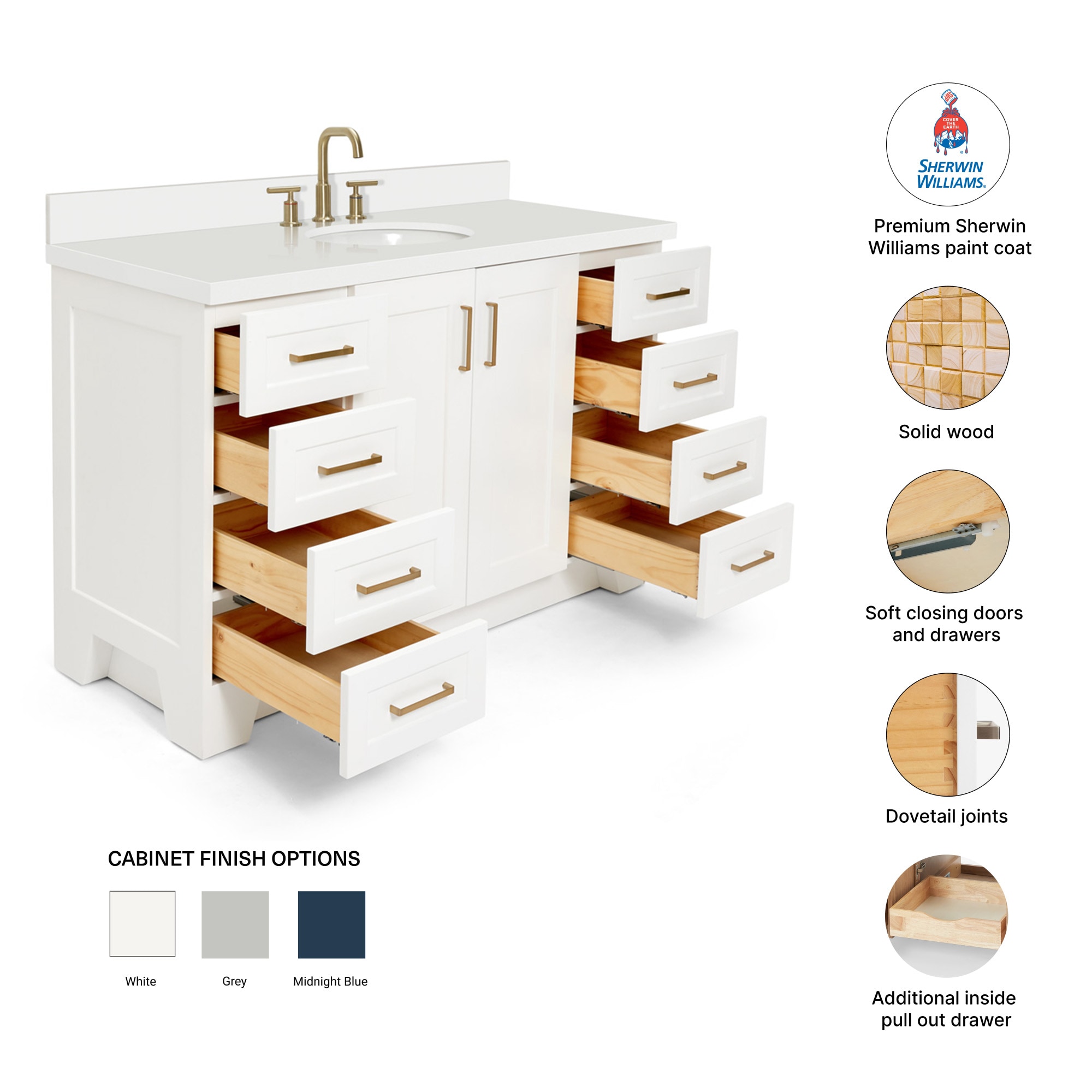 ARIEL Q055SWQOVOWHT Bath-Vanity-Combo - View #4