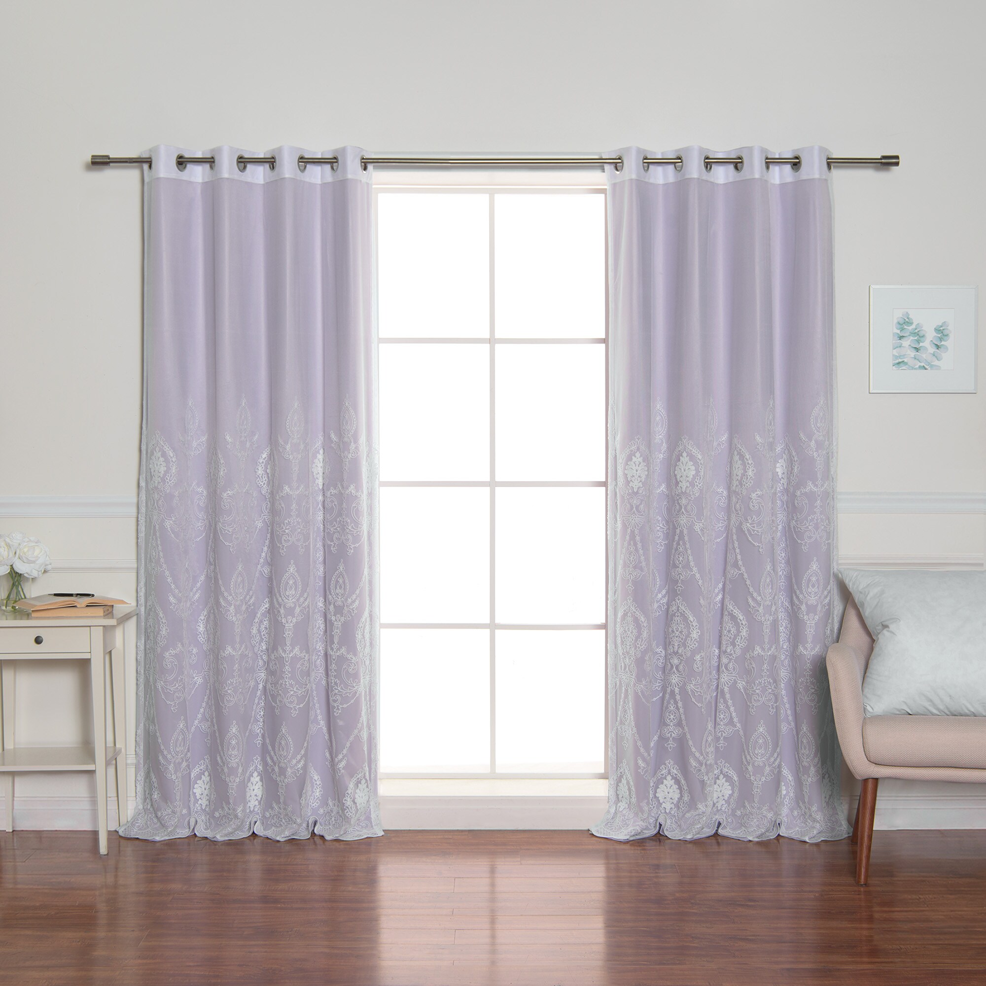 Best Home Fashion MM-TRELLIS-96-LILAC curtains - View #6