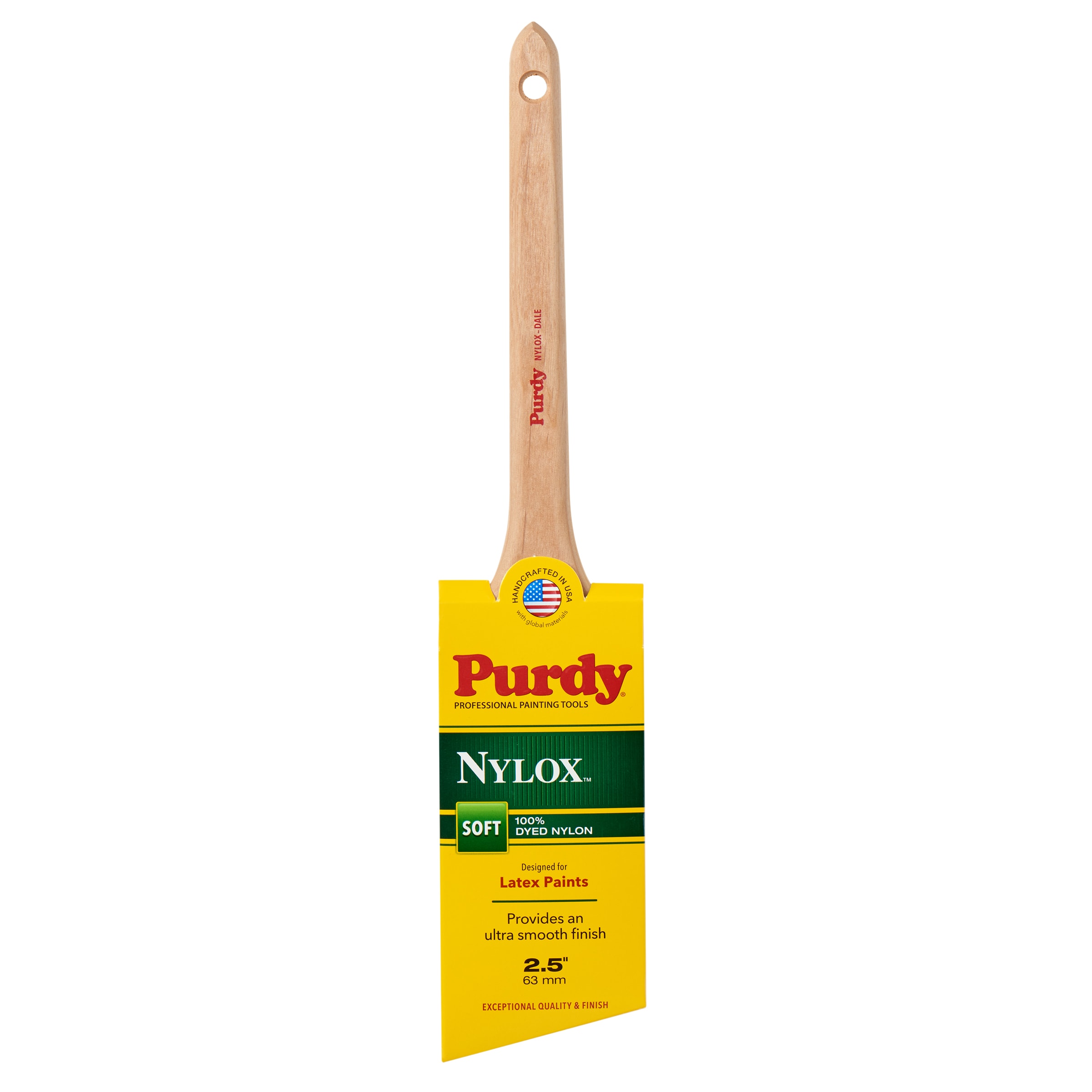 Purdy 144080225 Nylox 2-1/2-in Reusable Nylon Angle Trim brush