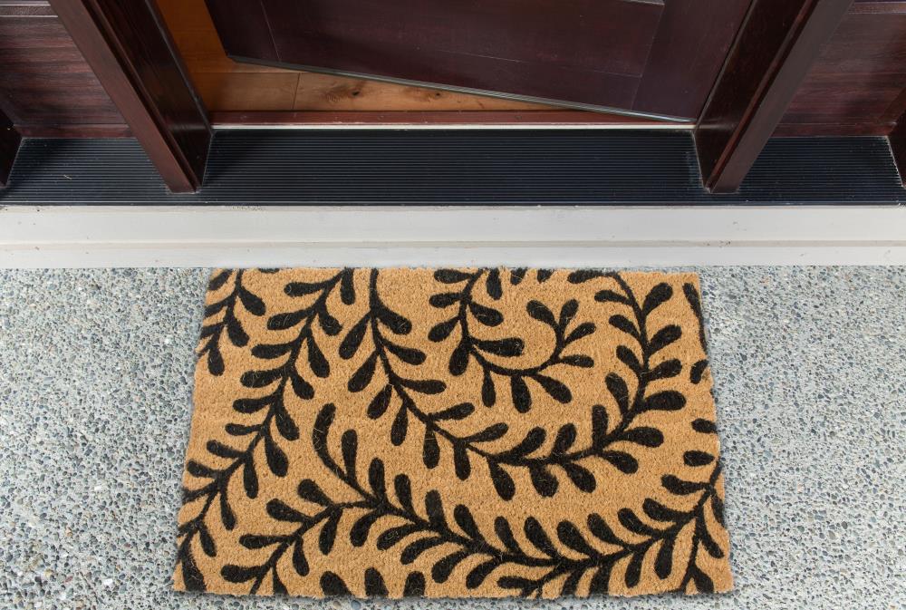 Rubber-Cal Tulip Garden Decorative Coir Outdoor Front Doormat 18 x 30-Inch