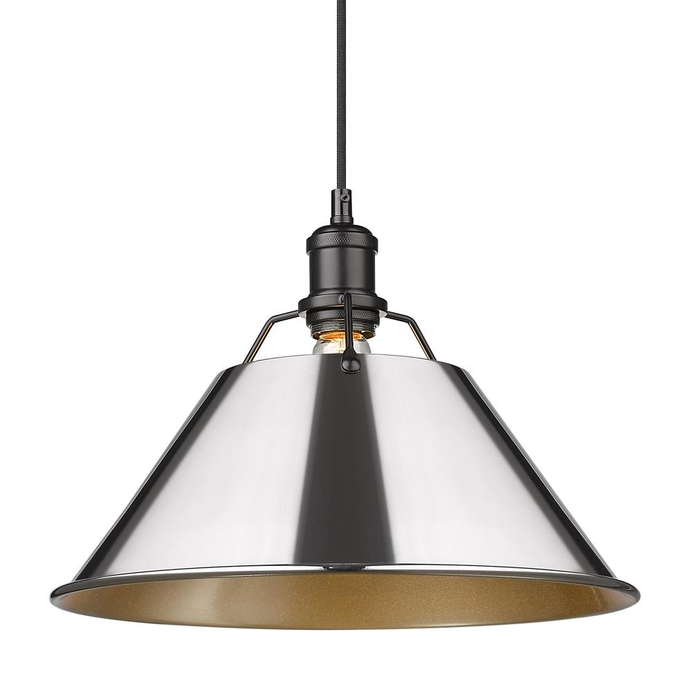 Golden Lighting 3306-L BLK-CH Pendant-Lights - View #2