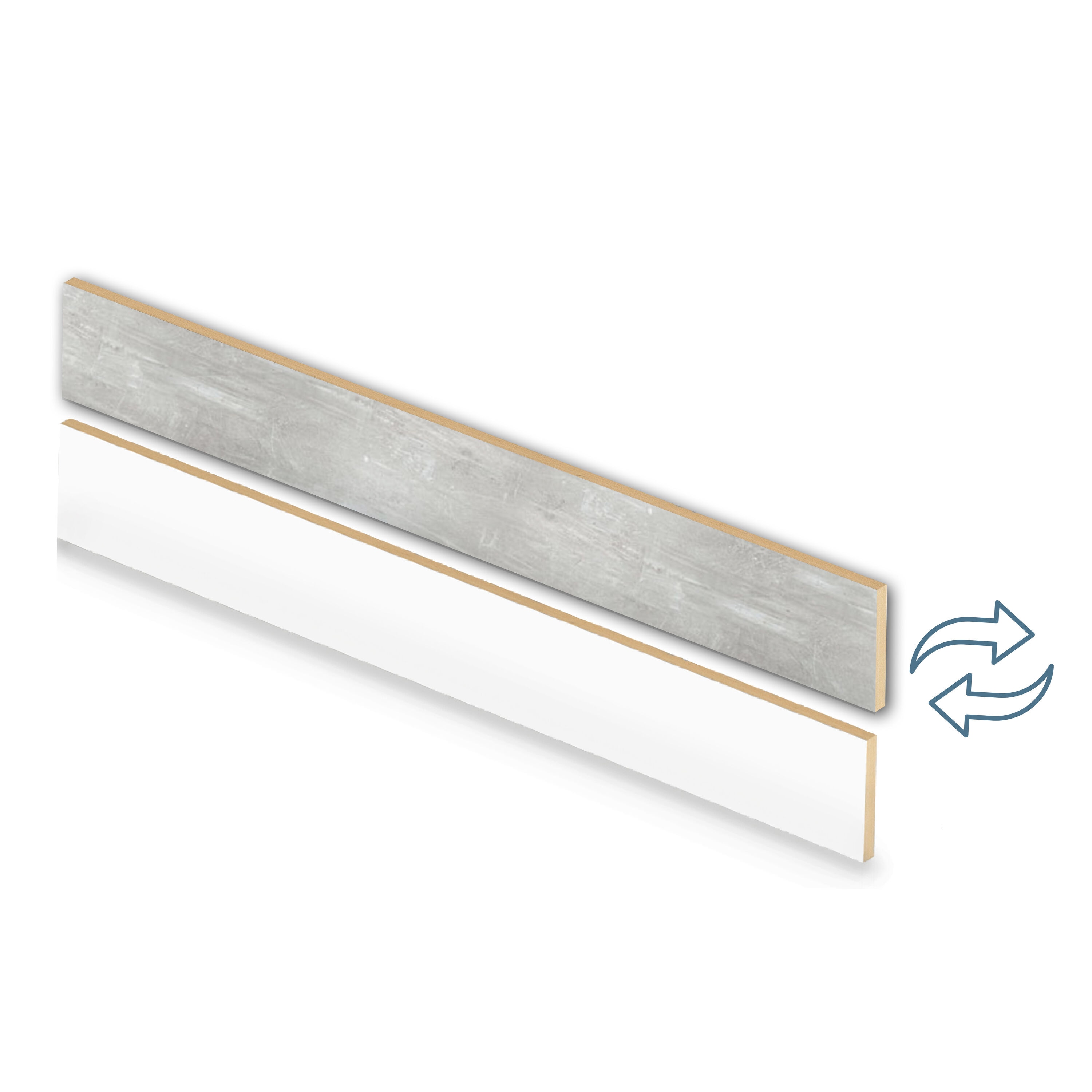 Zamma 20R073836 47-Inches x 7.375-Inches x 0.5-Inches Alabaster Laminate Stair Riser