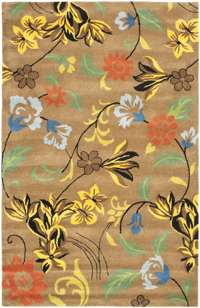 Soho SOH736 Hand Tufted Rectangle Contemporary Area Rug - Brown - 5' X 8' - Safavieh.