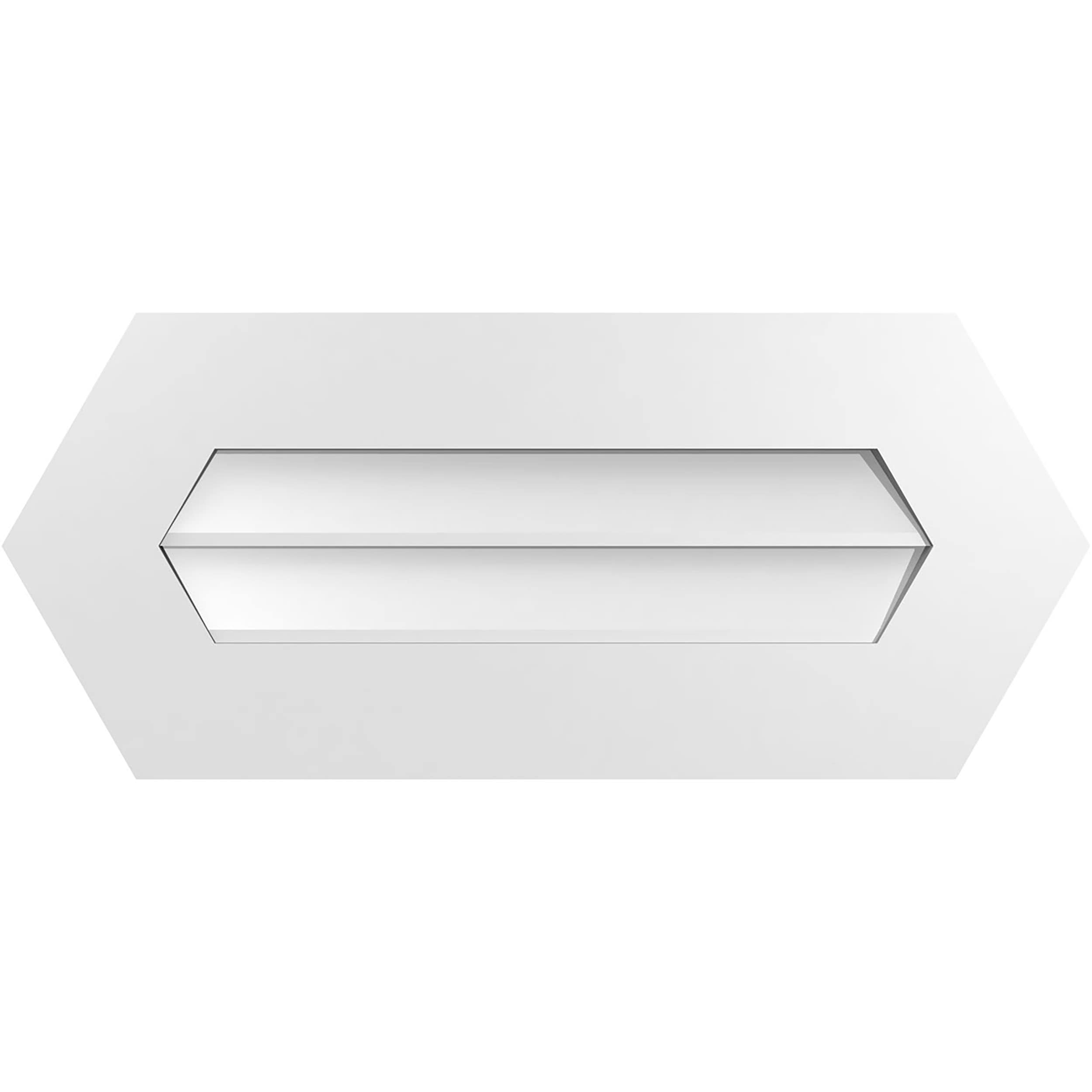 Ekena Millwork GVPHP28X1201SN 28-Inches x 12-Inches Off-white Peaked PVC Gable Louver Vent