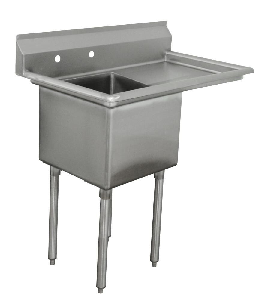 Advance Tabco 30-in x 50.5-in 1-Basin Steel Wall Mount Utility Tub with ...