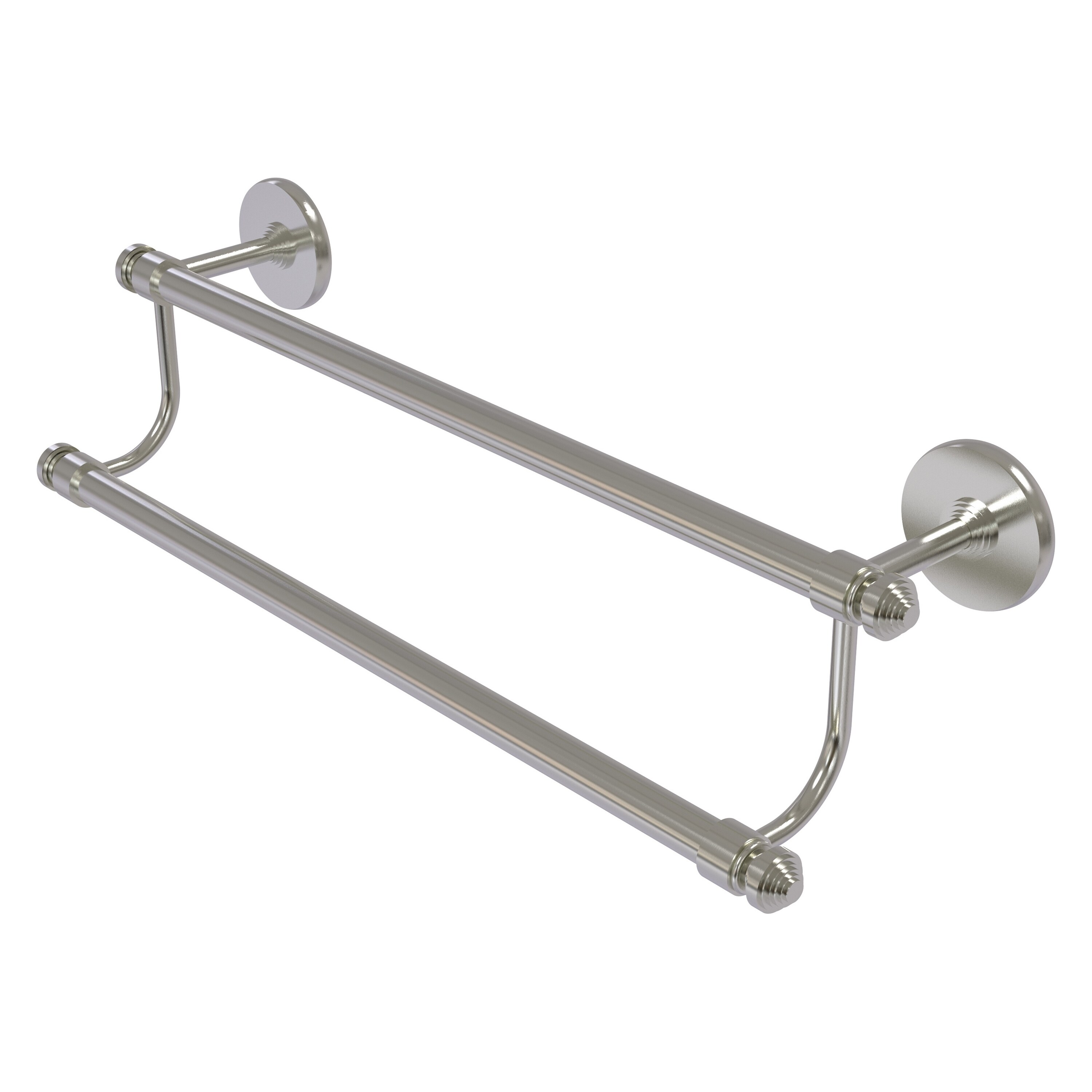 Allied Brass SB-72/18-SN Southbeach 18-in double Satin Nickel Wall mount Double Towel Bar