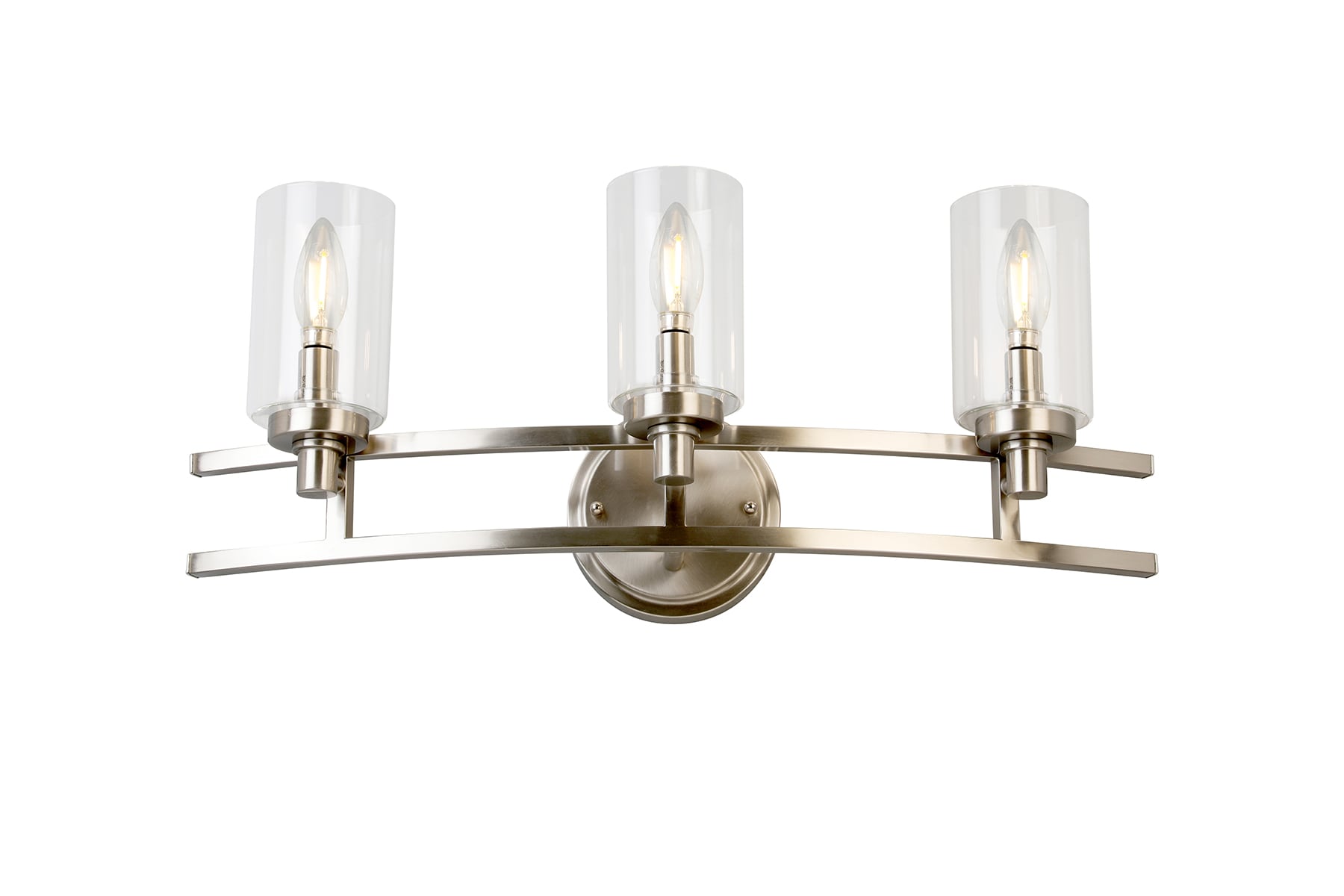 allen + roth Charlotte 22-in 3-Light Brushed Nickel Rustic Vanity Light ...