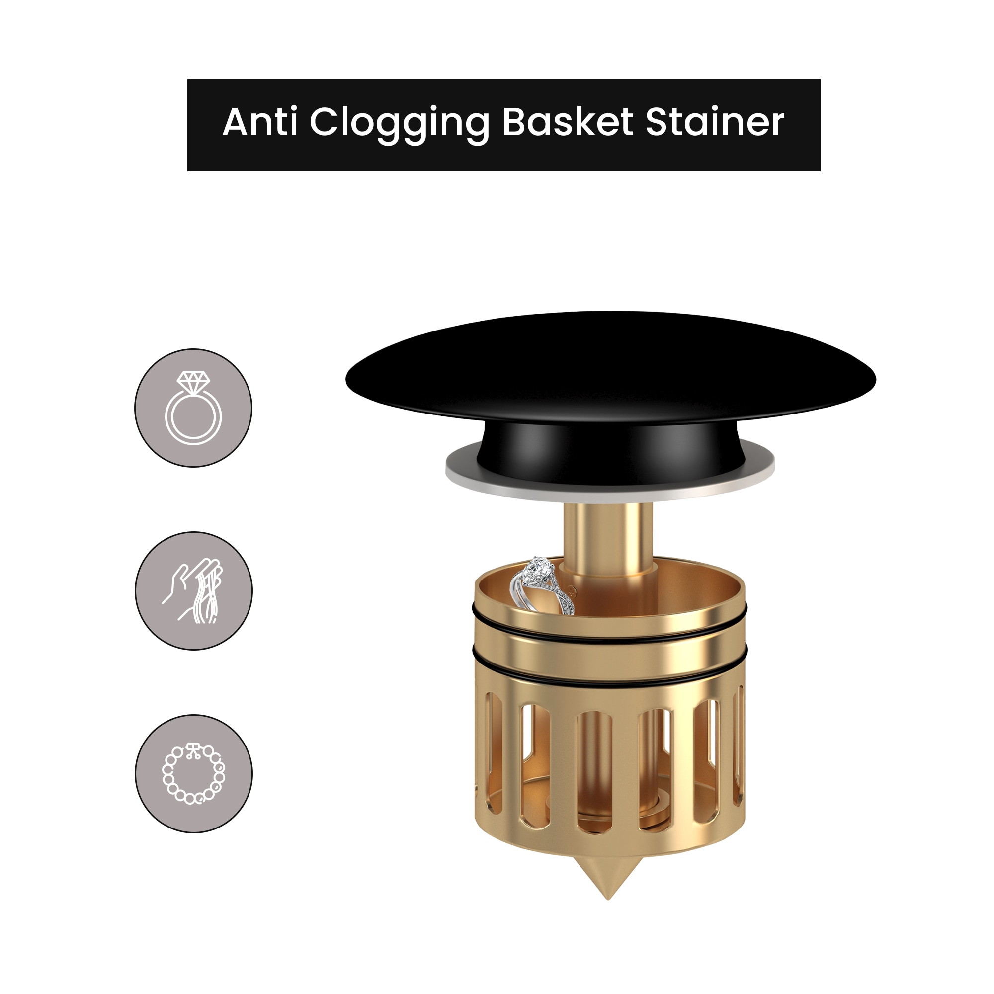 Ayna Decors APU30101BL Popup-Drains-Accessories - View #3