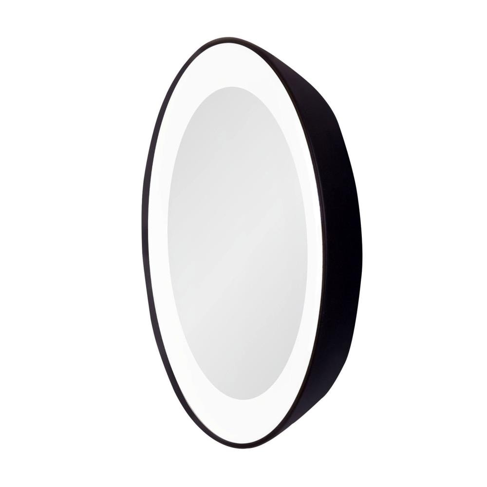 4.5-in x 4.5-in Black 7X and Over Magnifying Suction Mirror with Light | - Zadro LED15X
