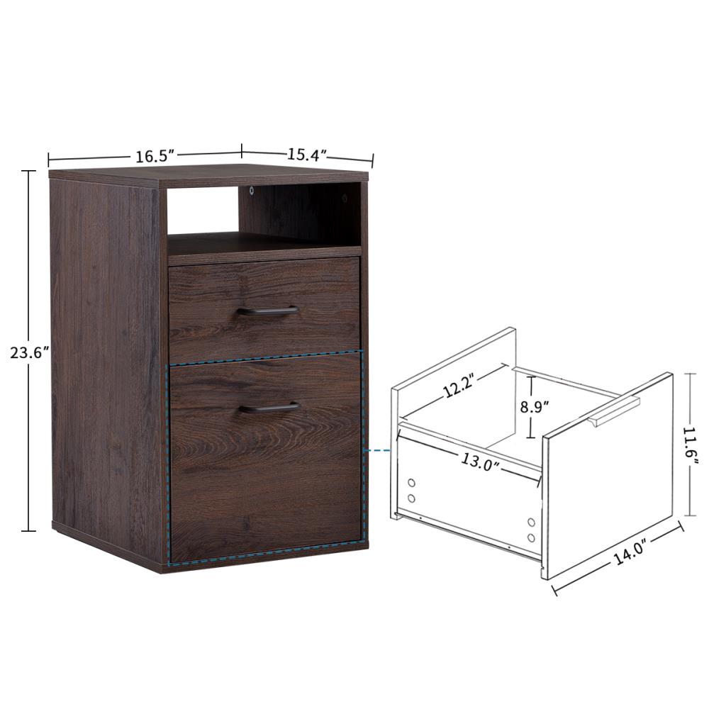 CASAINC Filing Cabinet Brown 2-Drawer File Cabinet at Lowes.com