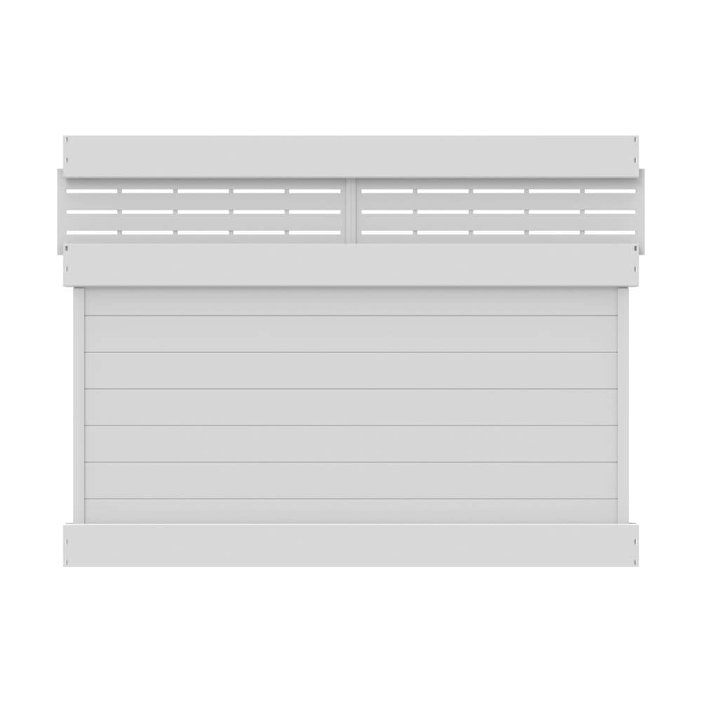 Freedom 73045603 Barington Boardwalk 6-ft H x 8-ft W White Privacy Vinyl Flat-top Fence panel (Unassembled)