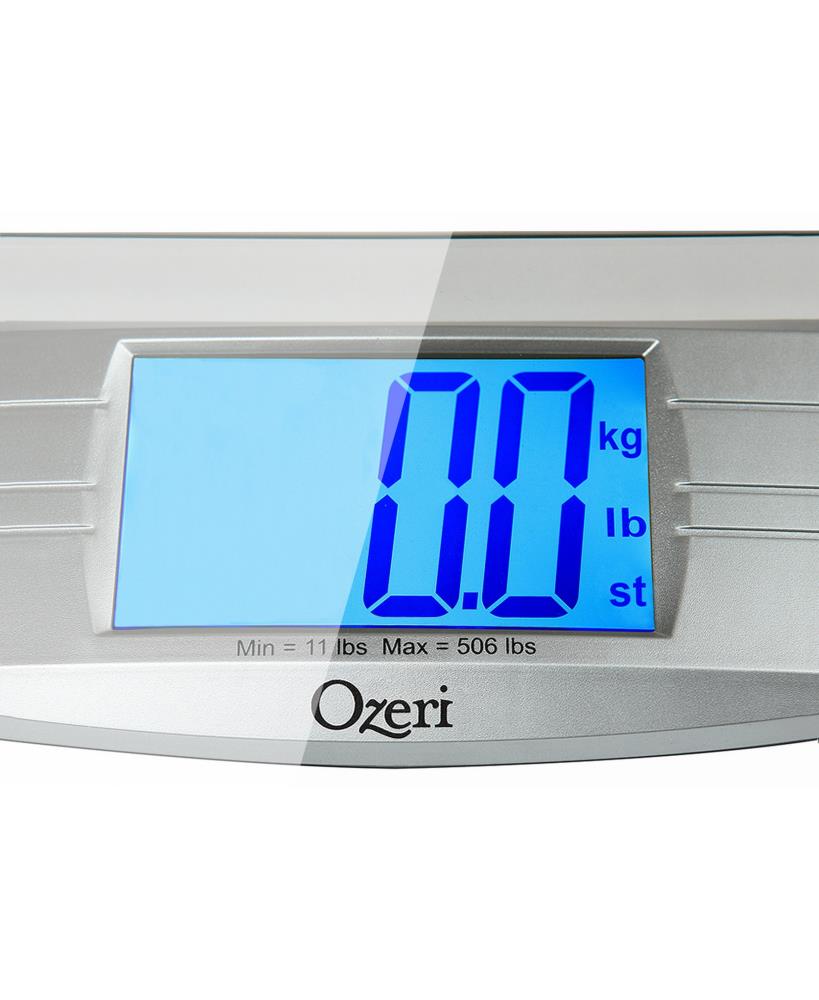 Etekcity Digital Bathroom Scale, Body Weight Scales with Body Tape Measure  and Round Corner Design, Large Blue LCD Backlight Display, 400 Pounds 
