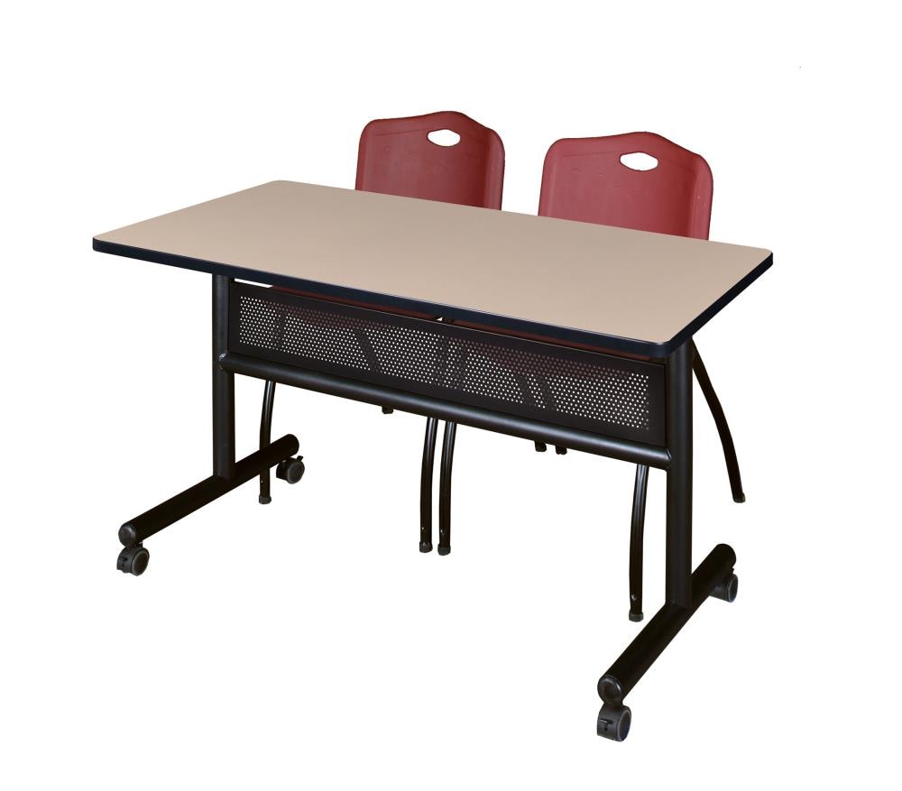 Regency MKFTM4824BE47BY Training Off-white 4-Person Training Table (48-in W x 29-in H)