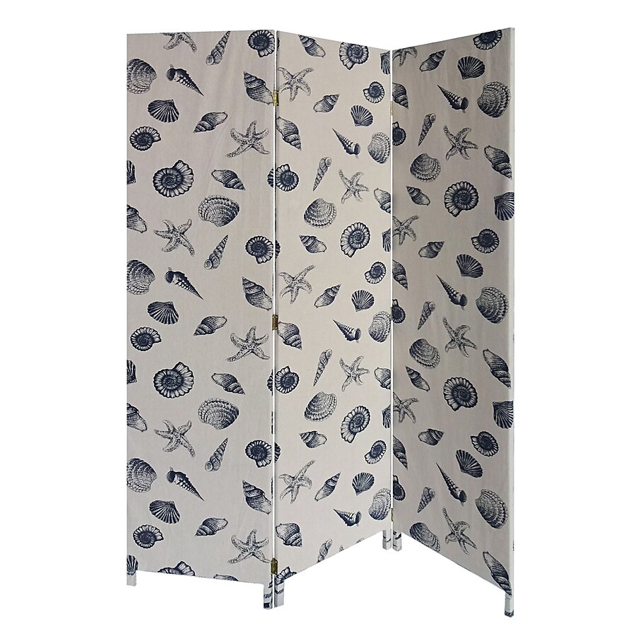 3 Panel Beige And Blue Soft Fabric Finish Room Divider 3 Panel Beige And Blue Soft Fabric Finish Room Divider
