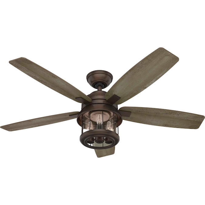 Hunter C Bay 52 In Weathered Copper, Weathered Ceiling Fan