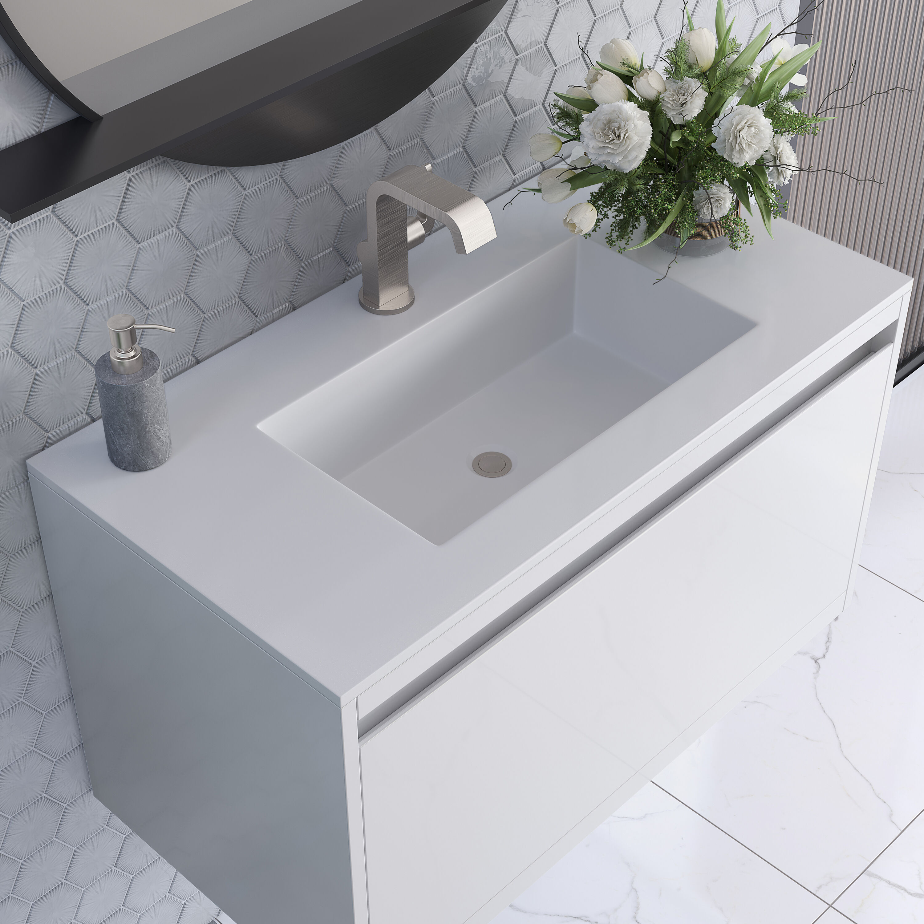James Martin Vanities 805-V35.4-GW-BN-GW Bath-Vanity-Combo - View #6