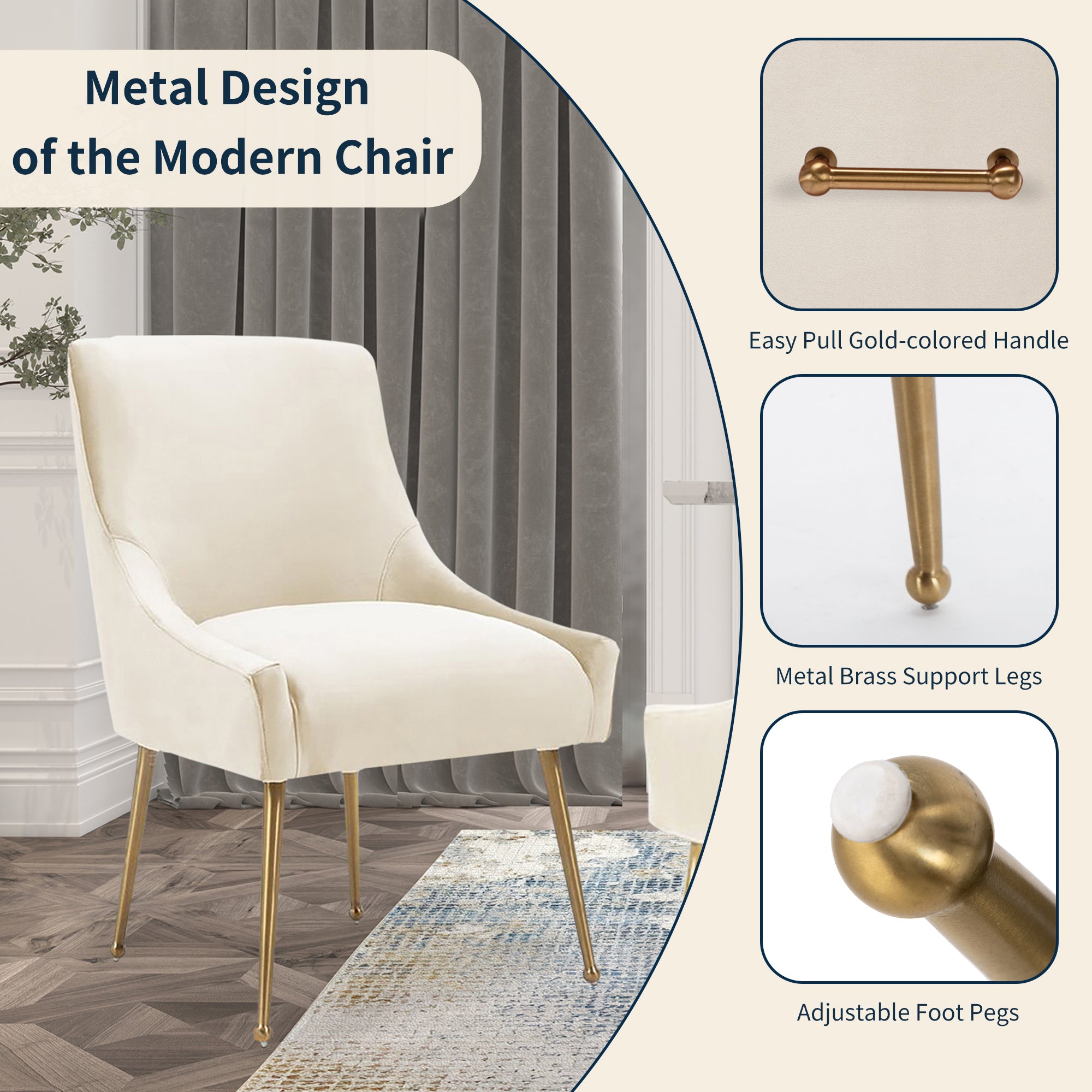 Boyel Living HFSN-700BEIGE Dining-Chairs - View #5