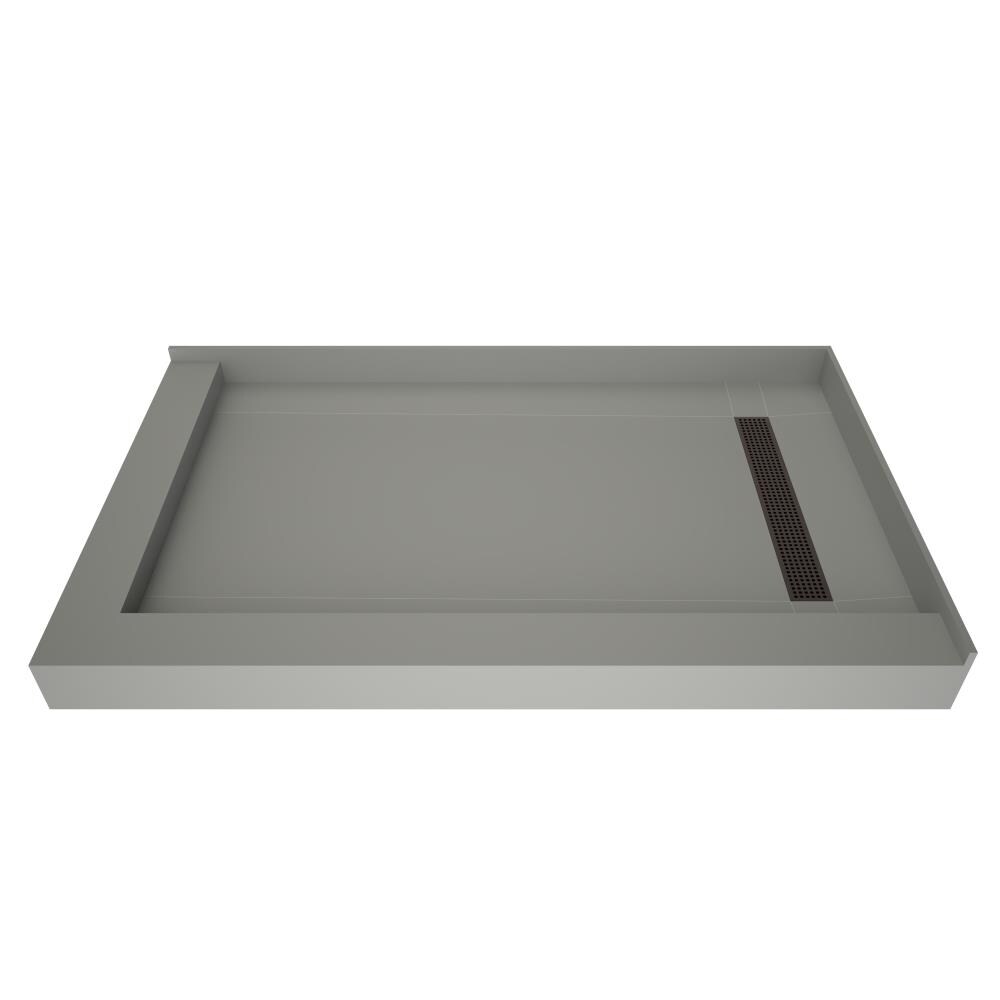 Redi Trench RT4872RDL-PVC-OB 48-in W x 72-in L with Right Drain Shower Base (Made For Tile)