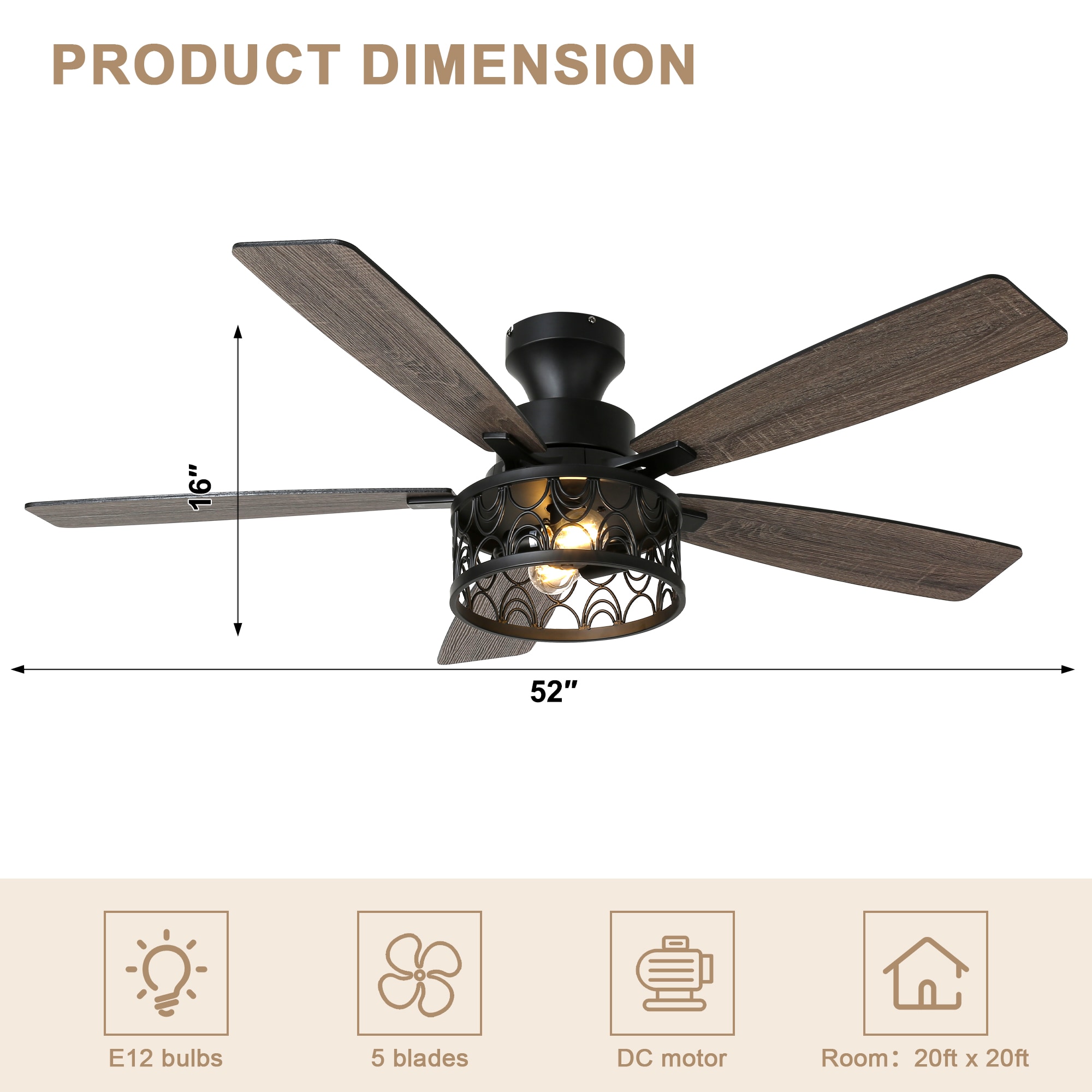Bella Depot DCFSD7201-B Ceiling-Fans - View #11