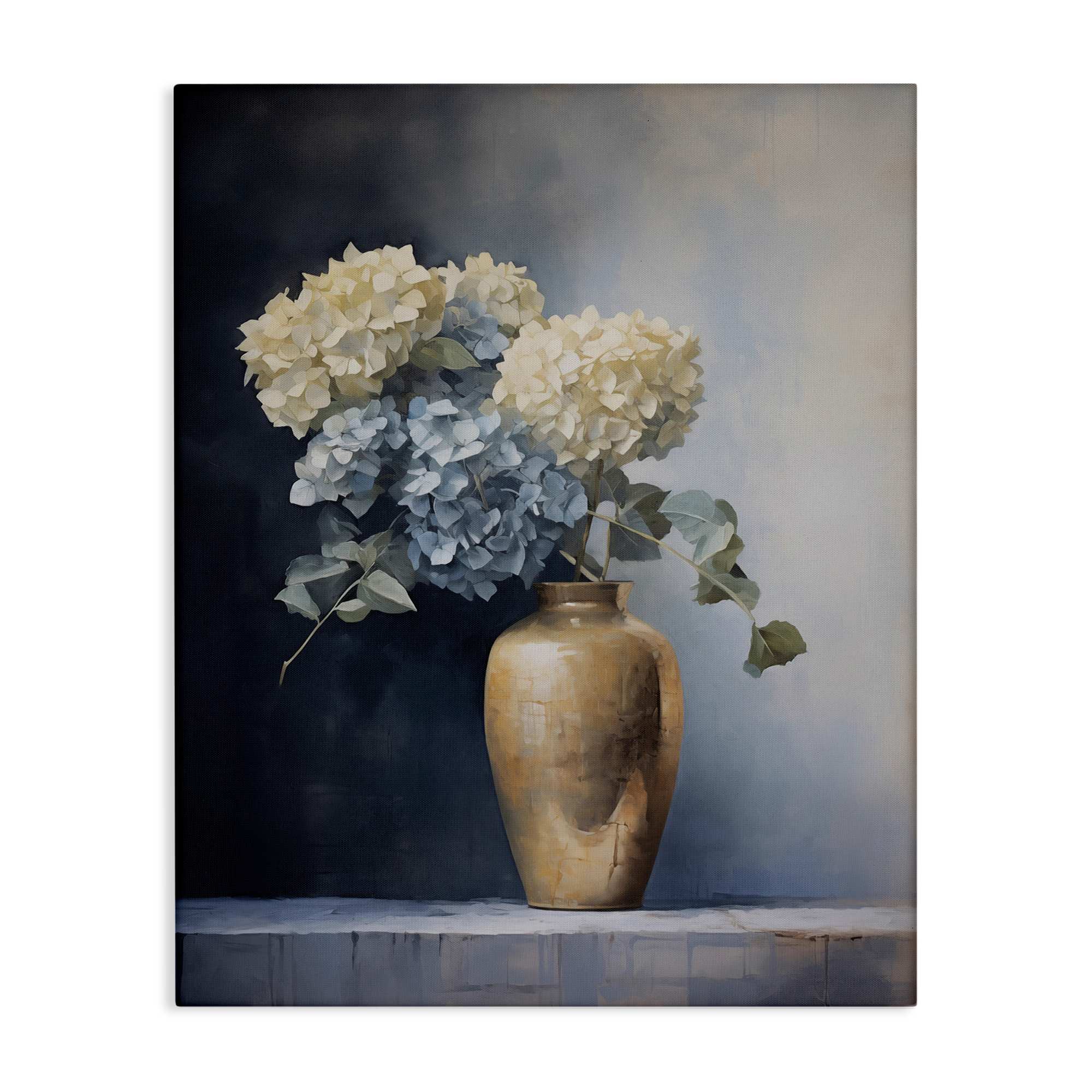 Stupell Industries BT-852-CN-24X30 Subtle Hydrangeas in Vase Canvas design by Arlington Prints