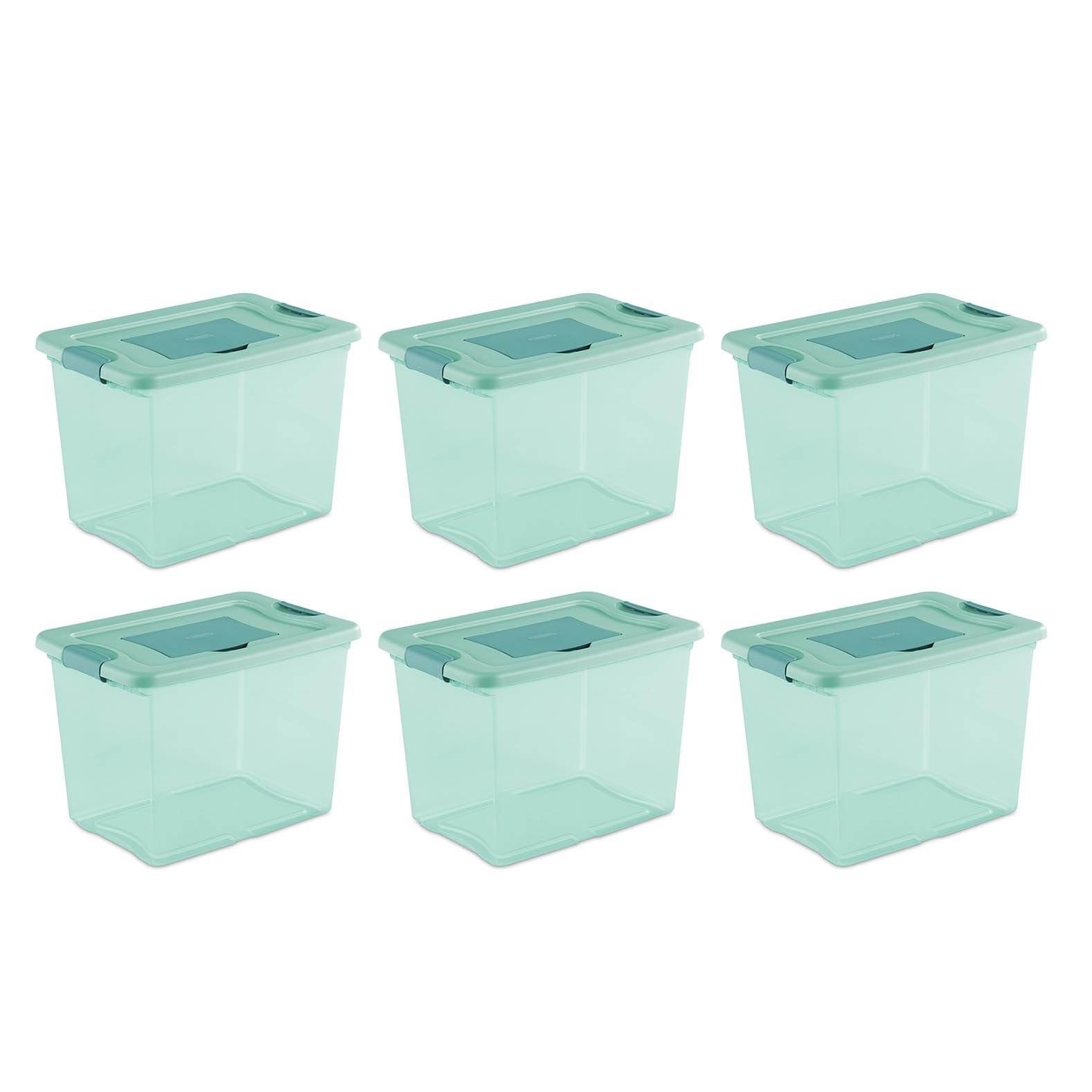 Sterilite 108 Qt Clear Stacker Storage Container Tote W/ Latching Lid, –  Tuesday Morning