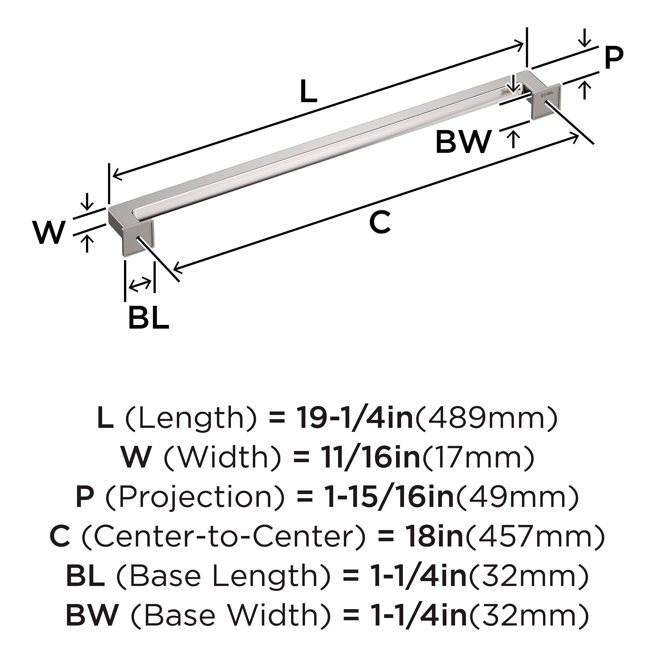 Amerock BP37450PN Cabinet-Pulls - View #4