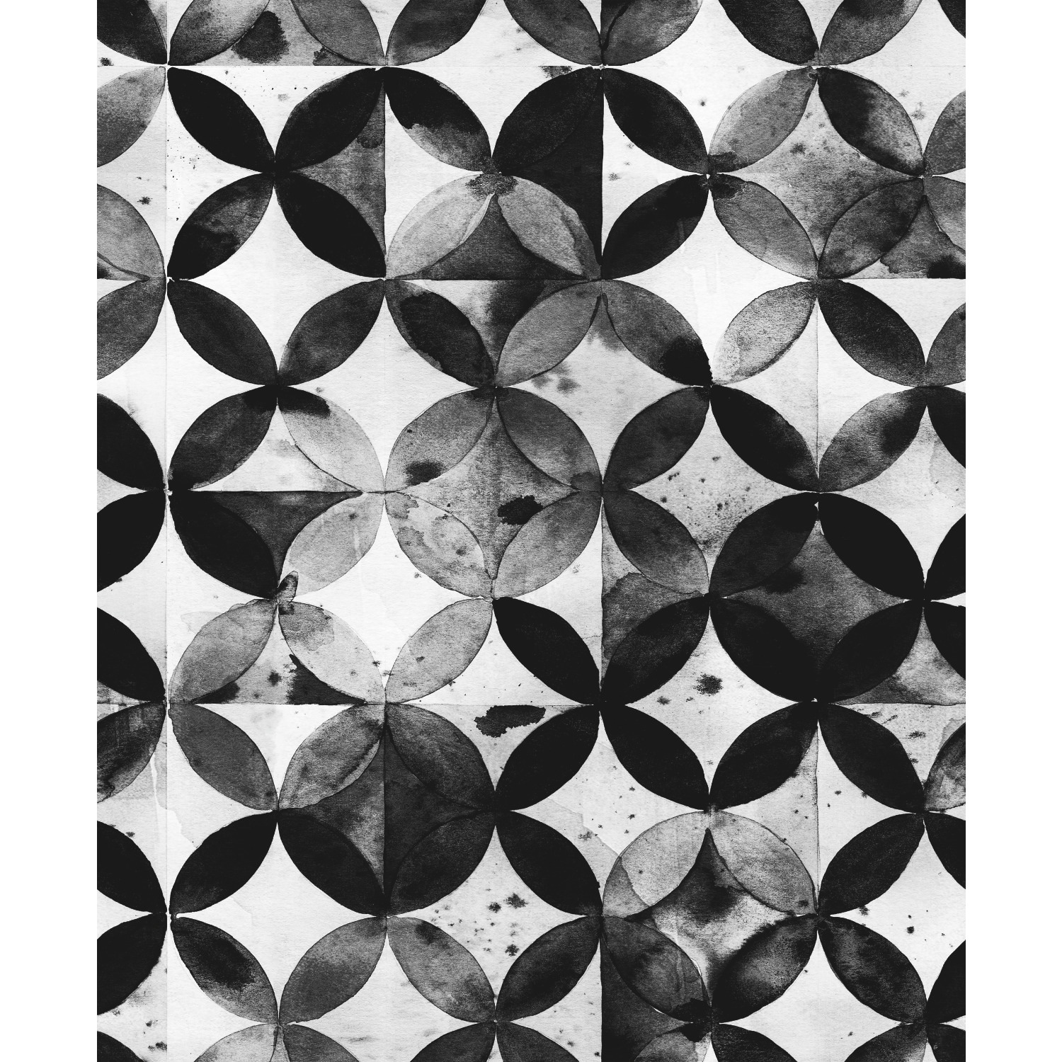 RoomMates RMK11353RL 28.29-Sq. Feet Black Vinyl Geometric Self-adhesive Peel and Stick Wallpaper