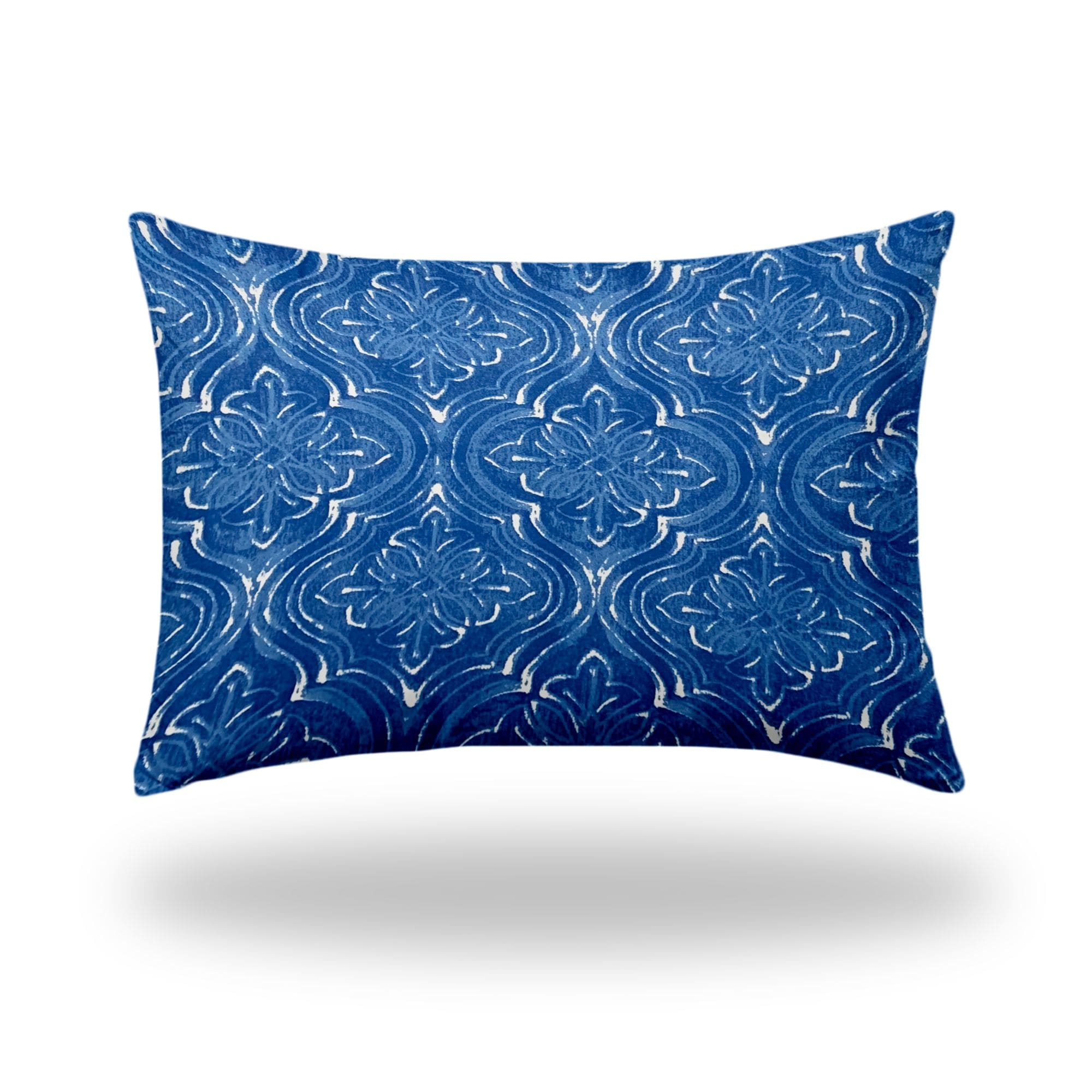 Joita Floral Blue Rectangular Floral Lumbar Pillow at Lowes.com