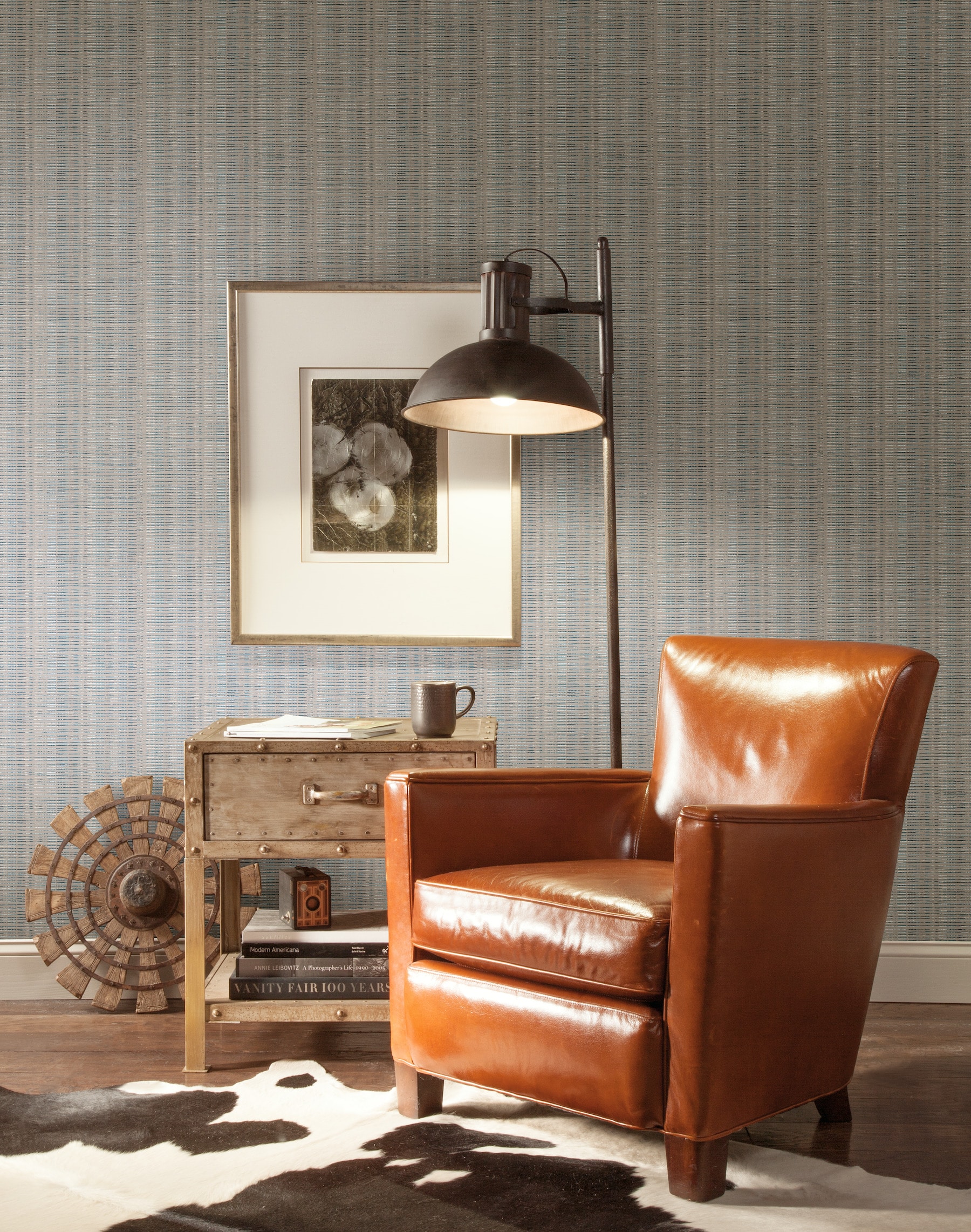 York Wallcoverings SR1517 Stripes Resource Library 60.8-Sq. Feet Blue Non-woven Stripes Prepasted Water Activated Paste Wallpaper