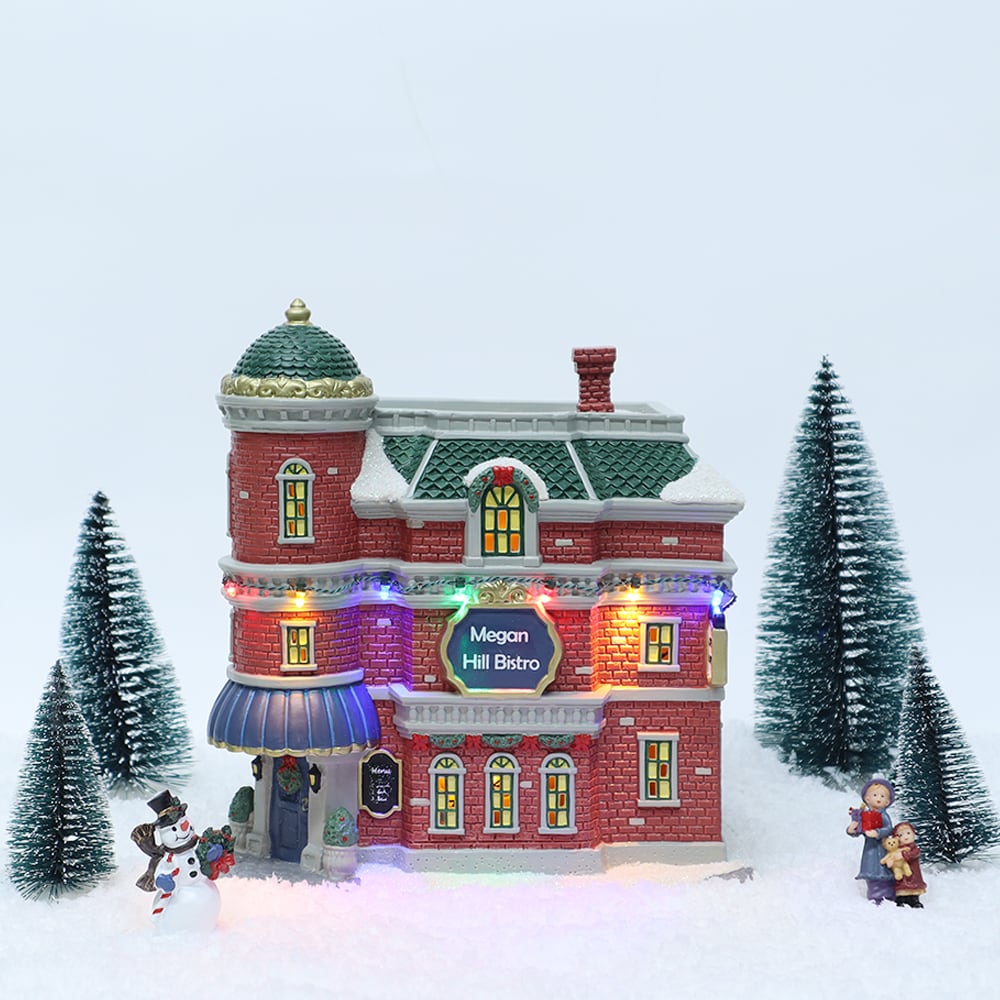 Carole Towne Ct Devon Bakery Lighted Village Scene in the Christmas  Villages department at