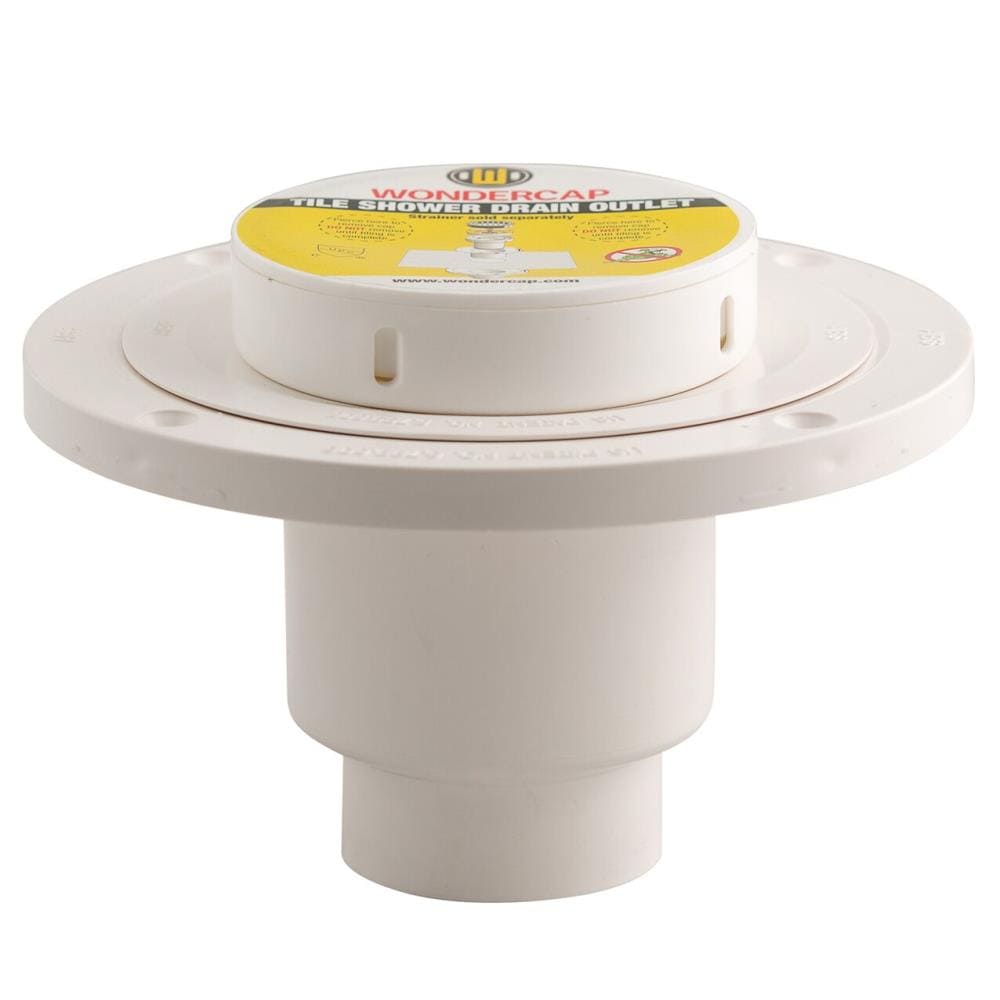 Wondercap WC432K 2-in White    Tile shower drain