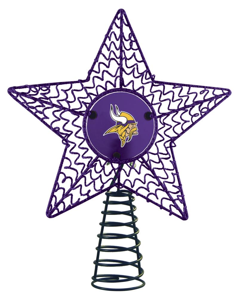 The Memory Company NFL-IND-2652 Minnesota Vikings 13-in Star Team White Christmas Tree Topper