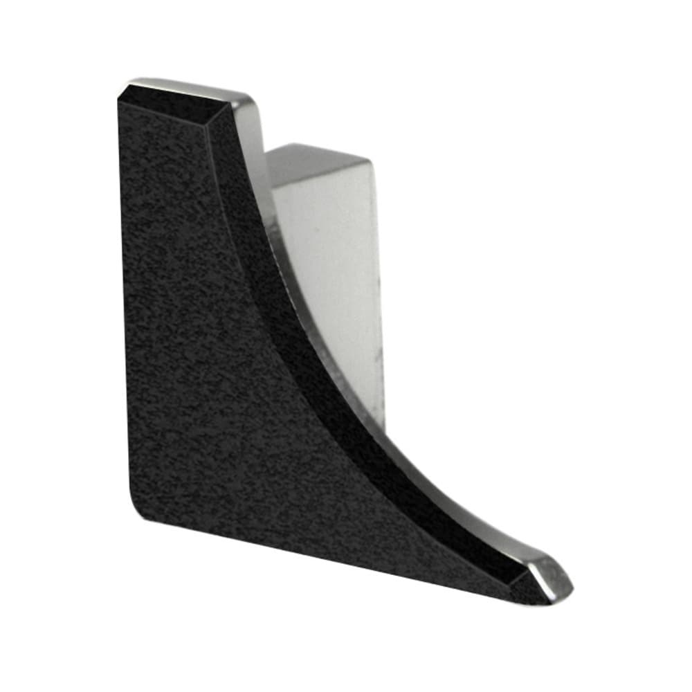 Schluter Systems Dilex-AHKA 0.25-in W x 0.5-in L Matte black textured color-coated aluminum End caps Trim Accessory