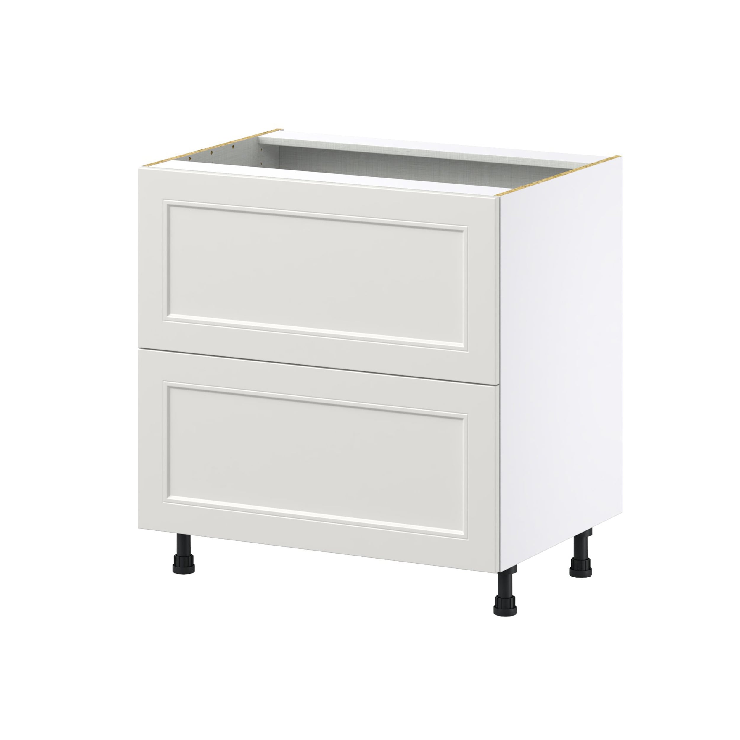 Hugo&Borg DSB2D33-BE Belcourt 33-in W x 34.5-in H x 24-in D Painted Light Gray 2 -Drawers Drawer Base Fully assembled Cabinet (Recessed Panel Shaker)