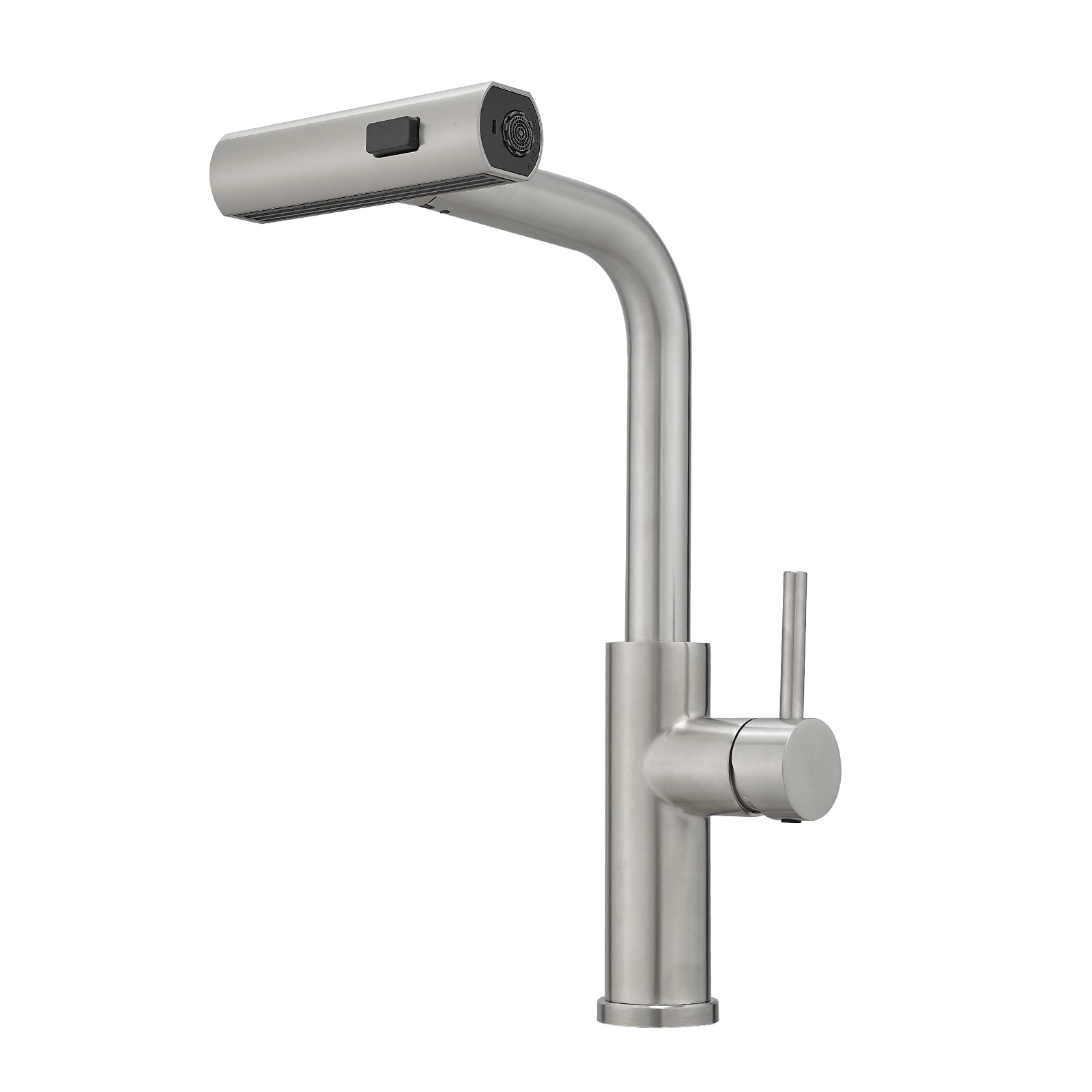 Sir Faucet TOHLAR-021 Brushed Nickel Single Handle Deck-mount Pull-down Kitchen Faucet