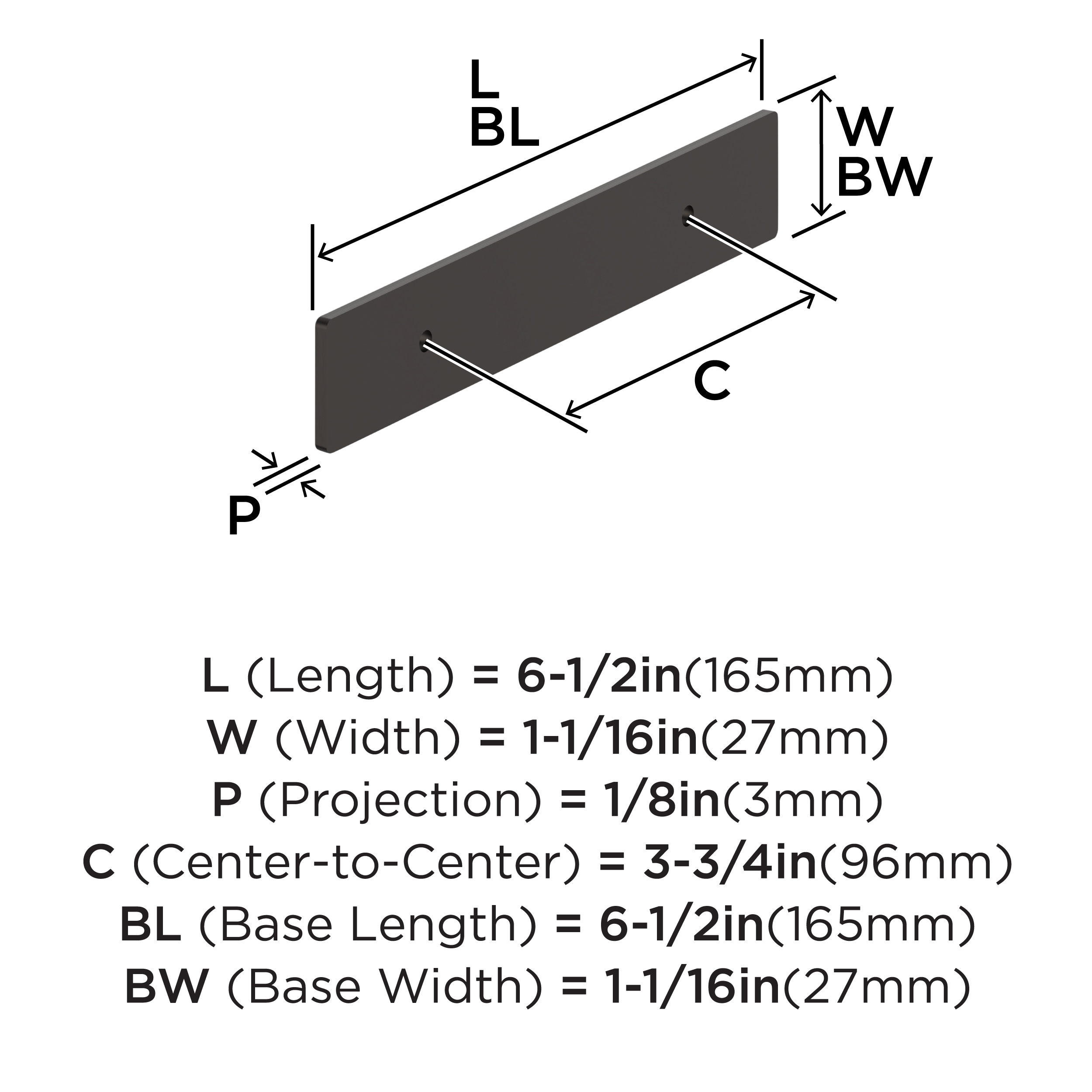 Amerock BP37602ORB Drawer-Hardware - View #3