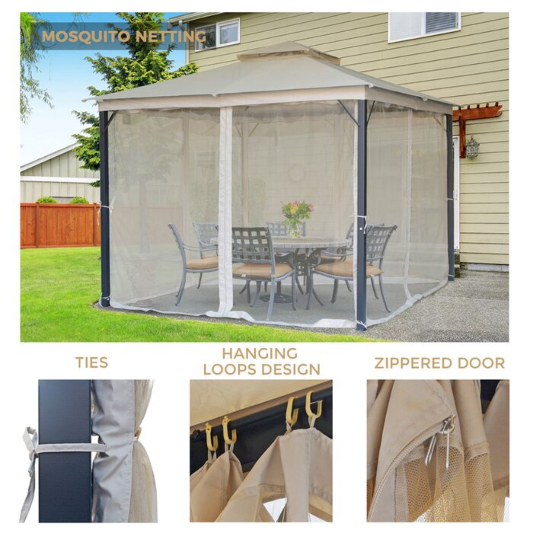 Maocao Hoom BHB046S00024 Wood-Resin-Gazebos - View #7