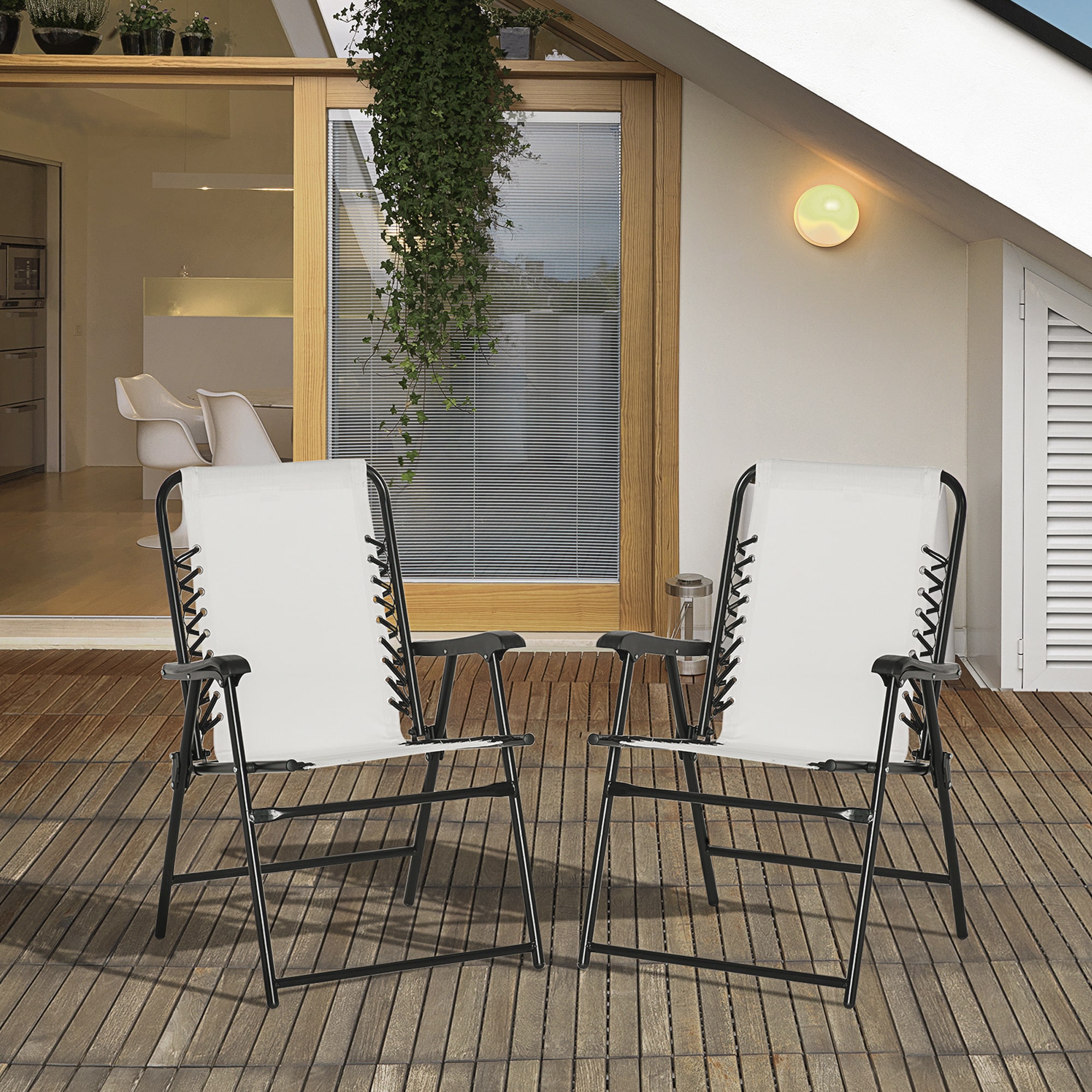 BABOOM BOM-P174110-OR Polyester White Folding Camping chair